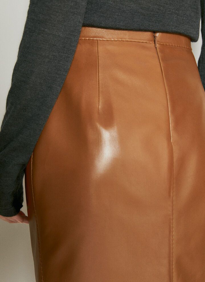Saint Laurent Paris o1y0126 Mini Skirt in Camel Size 28" / US 6 / IT 42 - 5 Thumbnail