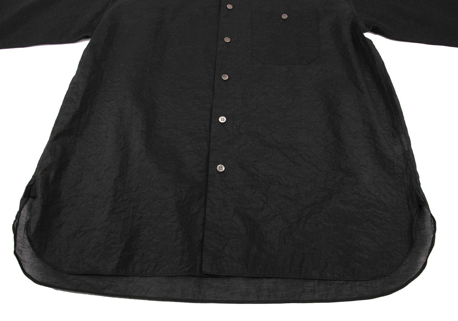 Issey Miyake Cotton Nylon Stitch Design Shirt in Black, Size L Size US L / EU 52-54 / 3 - 8 Thumbnail