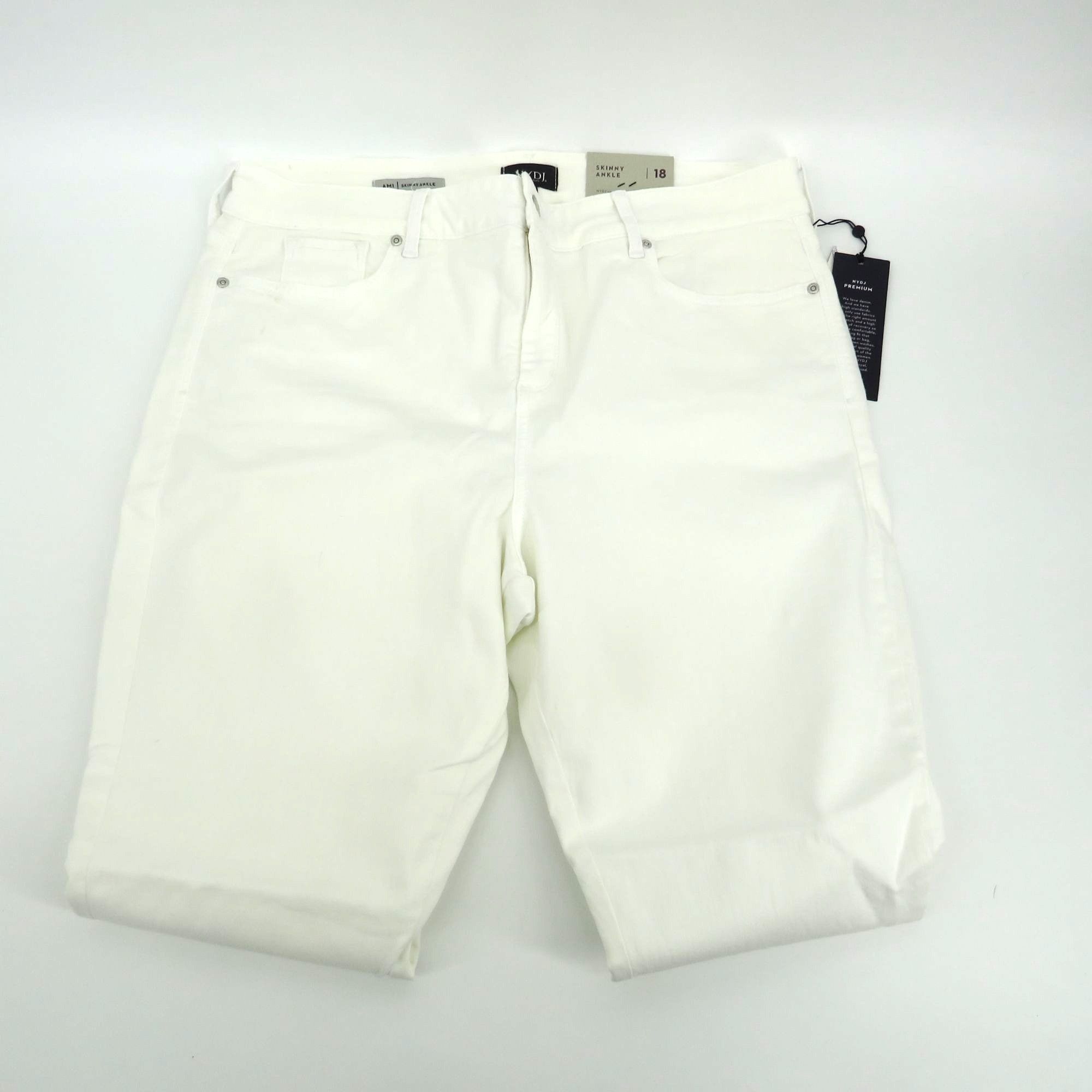 NYDJ NYDJ Premium Denim Skinny Ankle Pants White Size 18 NWT $109 Size 40" / US 18 - 6 Thumbnail