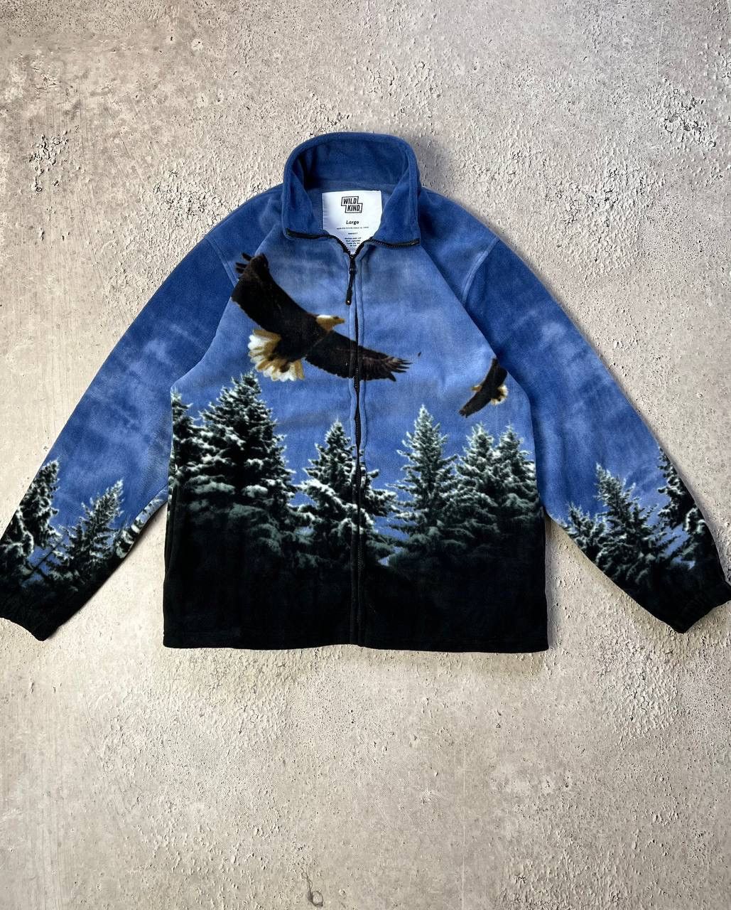Vintage VINTAGE 90S OVERSIZED SHERPA FLEECE EAGLE ANIMAL HOODIE Size US XL / EU 56 / 4 - 1 Thumbnail