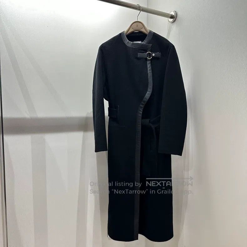 Hermes Hermes Cashmere and Leather Belted Duster Coat Size XXS / US 00 / IT 34 - 1 Thumbnail