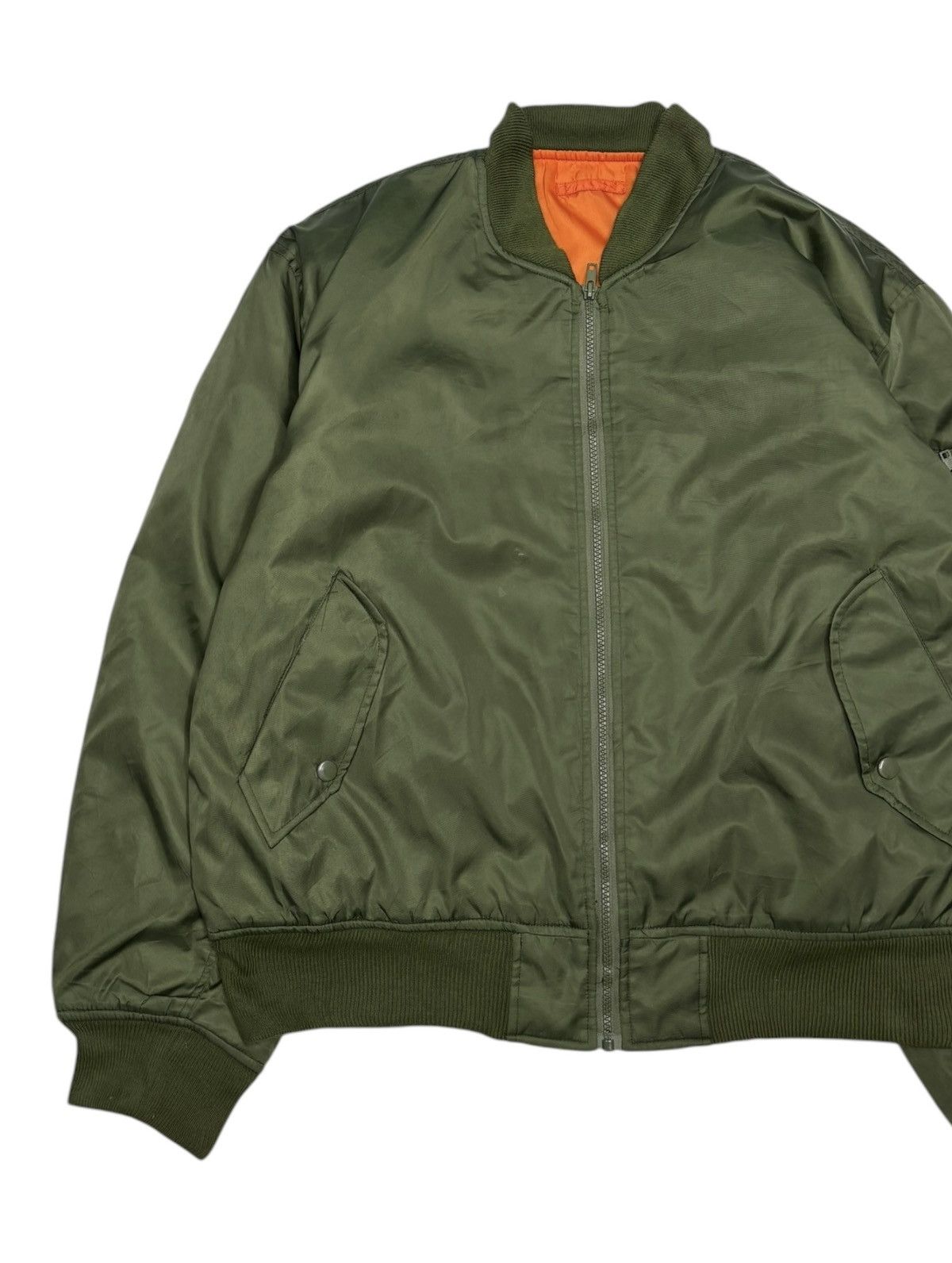 Alpha Industries 🔥VINTAGE MACHOPE AIR FORCE INTERMEDIATE MA-1 BOMBER JACKET Size US XL / EU 56 / 4 - 8 Thumbnail