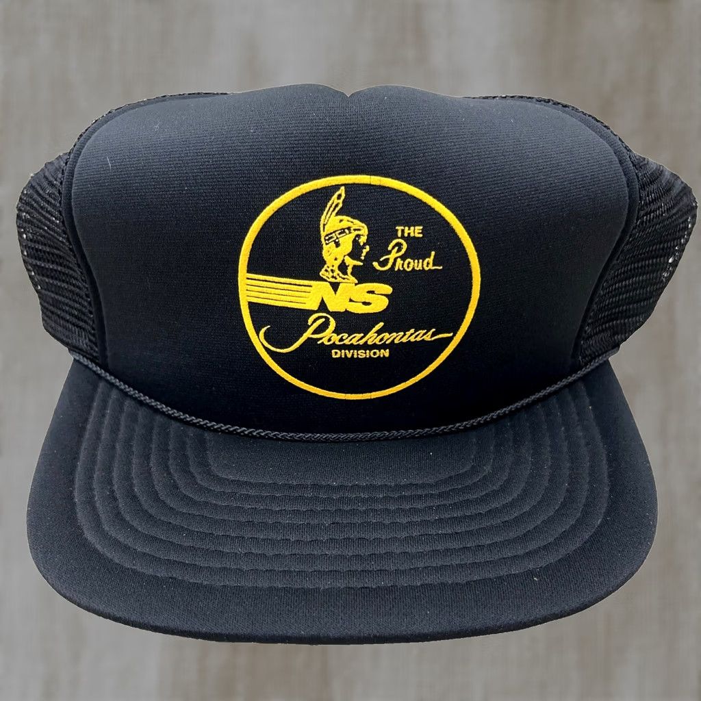 Vintage Vintage Norfolk Southern Trucker Hat Cap Pocahontas Railroad Railway Black FF7 Size ONE SIZE - 1 Thumbnail