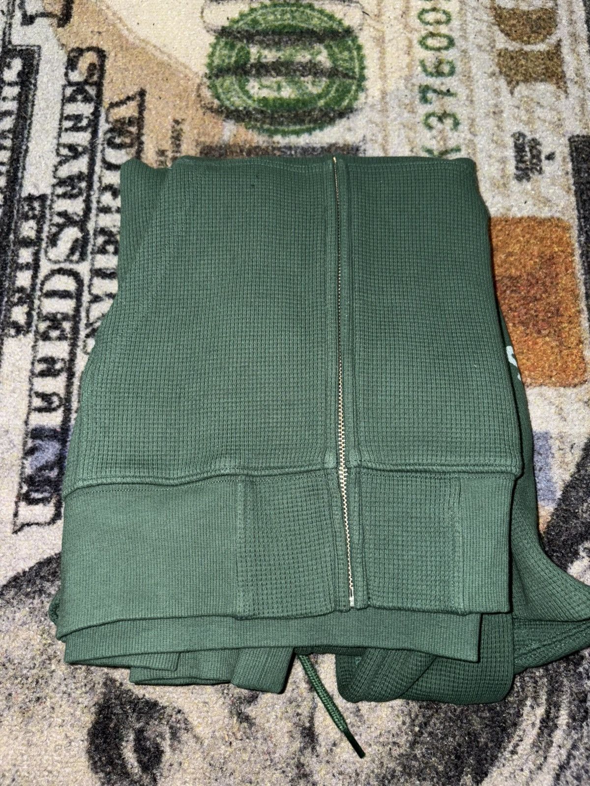 Palace Palace Stamp Waffle Zip Thermal Hoodie Racey Green Size US M / EU 48-50 / 2 - 2 Thumbnail