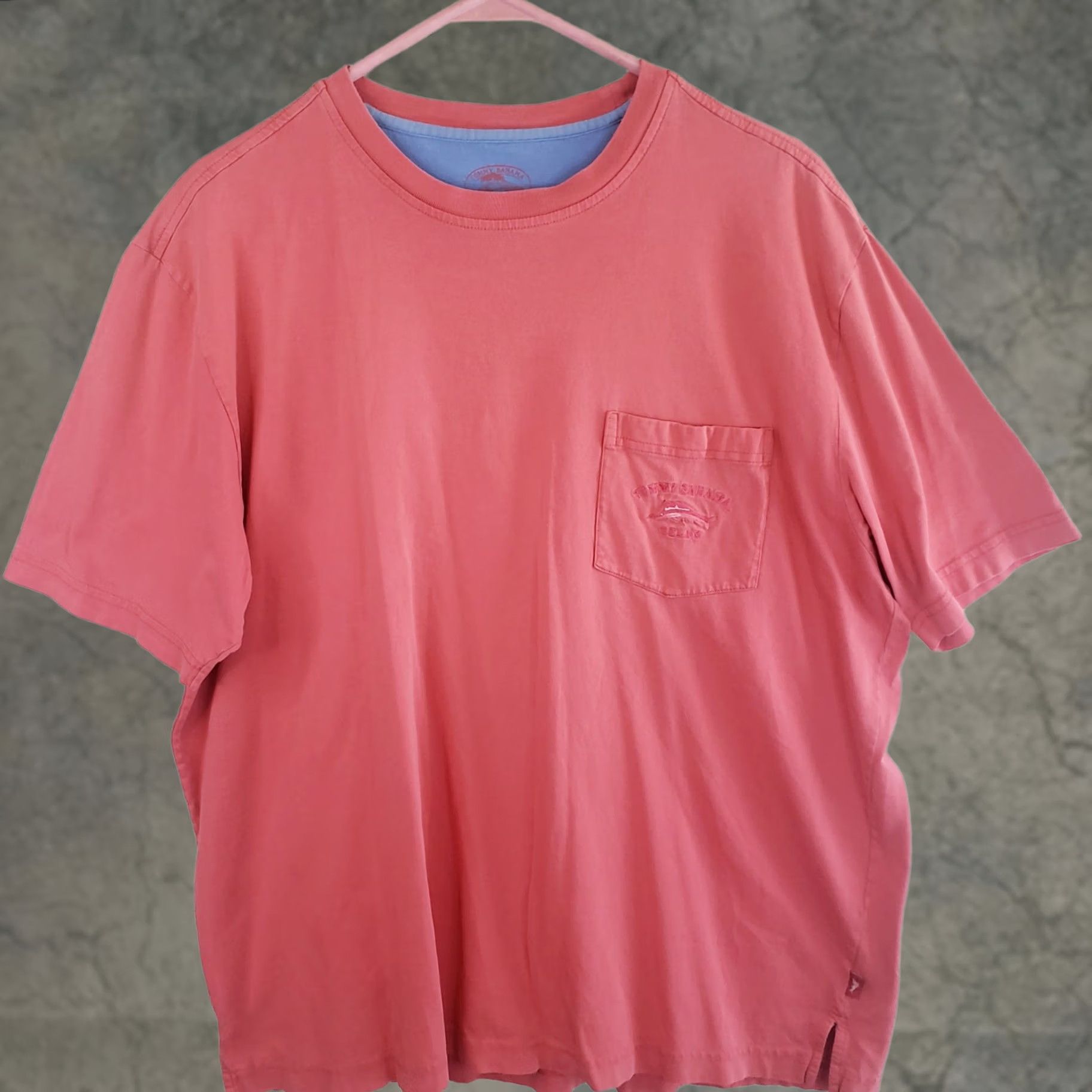 Tommy Bahama Tommy Bahama Shirt Mens Large Relax Pima Short Sleeve Crew Neck Pocket Coral Size US L / EU 52-54 / 3 - 1 Thumbnail