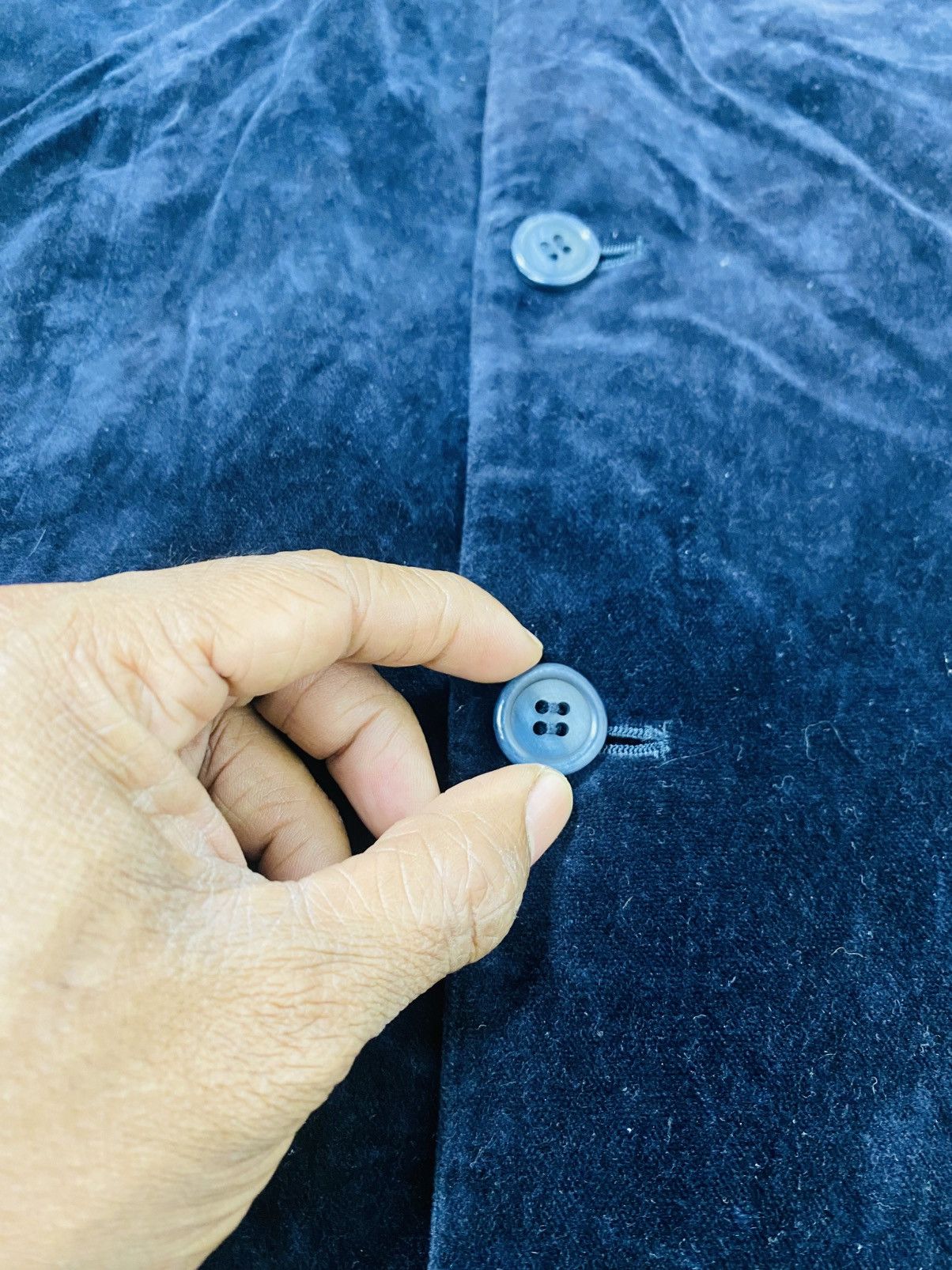 Robe de Chambre Comme des Garcons Velvet Button Up Jacket
