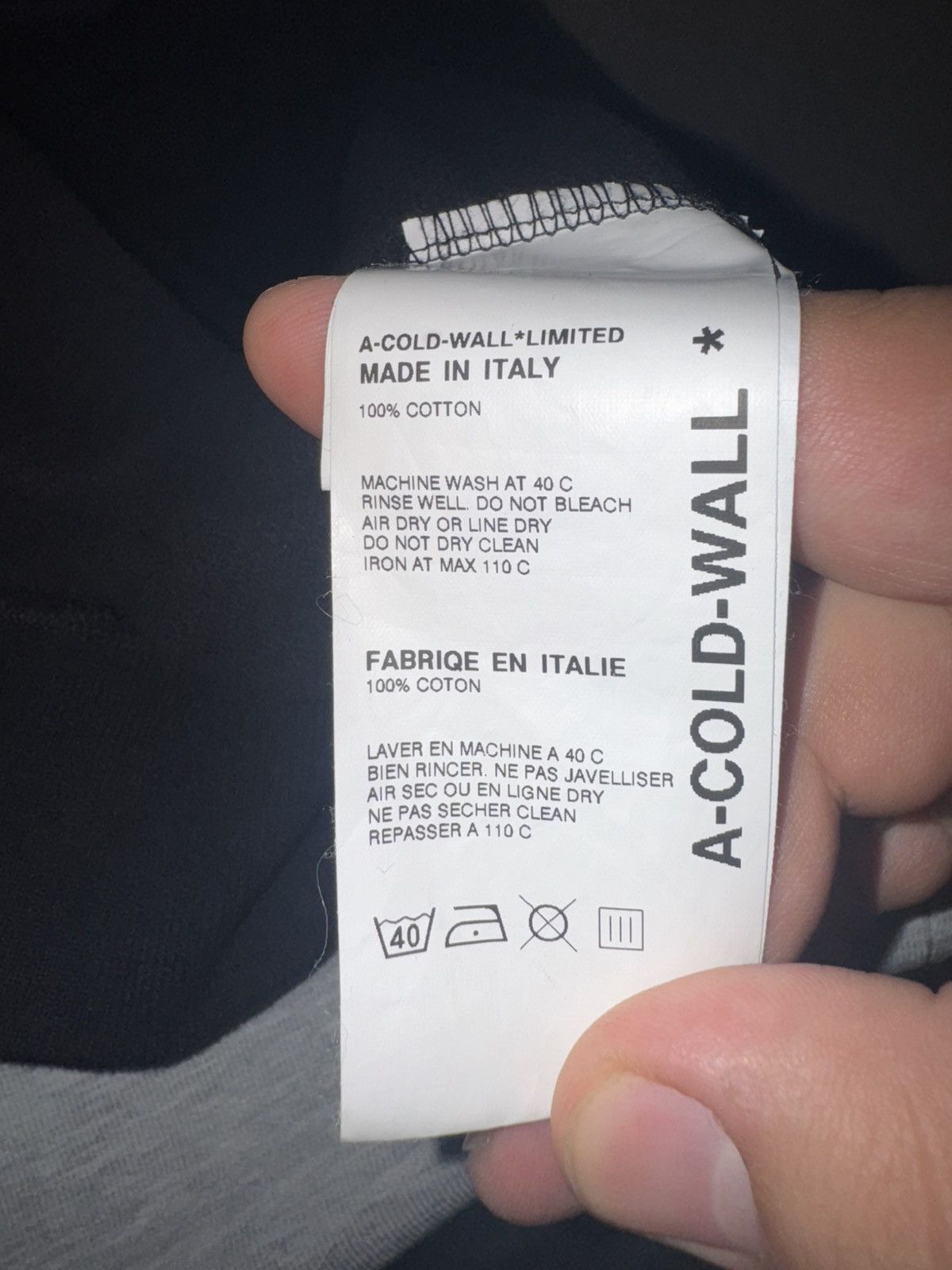 A-COLD-WALL* A-Cold-Wall* Logo Patch Hoodie 'Black' Size US S / EU 44-46 / 1 - 5 Thumbnail