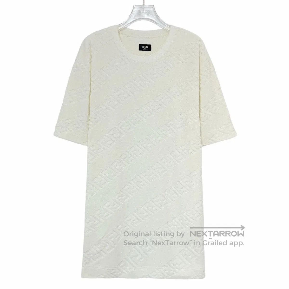 Fendi White Short Sleeve Patterned T. Size US M / EU 48-50 / 2 - 1 Thumbnail
