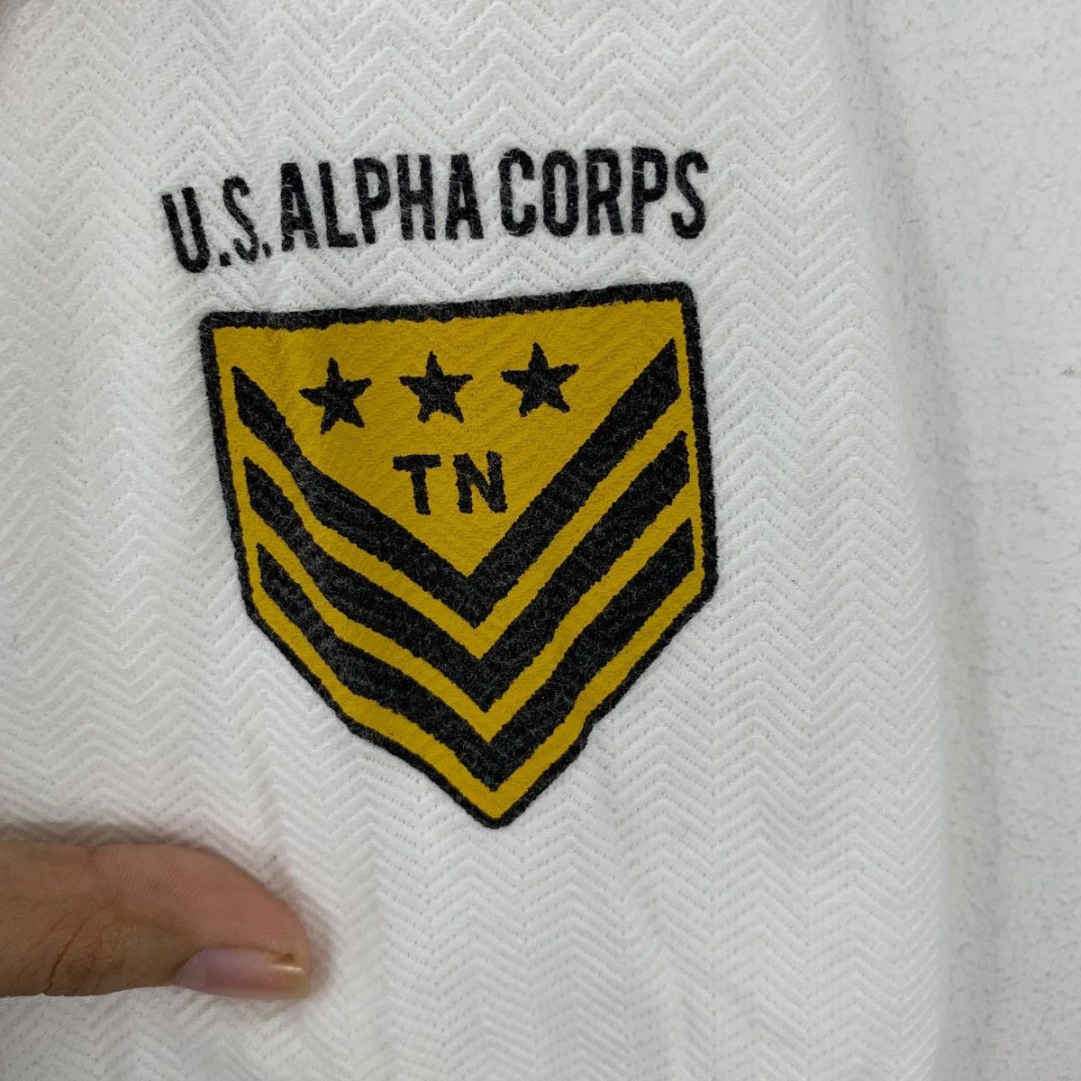 Alpha Industries Vintage ALPHA INDUSTRIES US Alpha Corps Military Tee Shirt Size M / US 6-8 / IT 42-44 - 6 Thumbnail