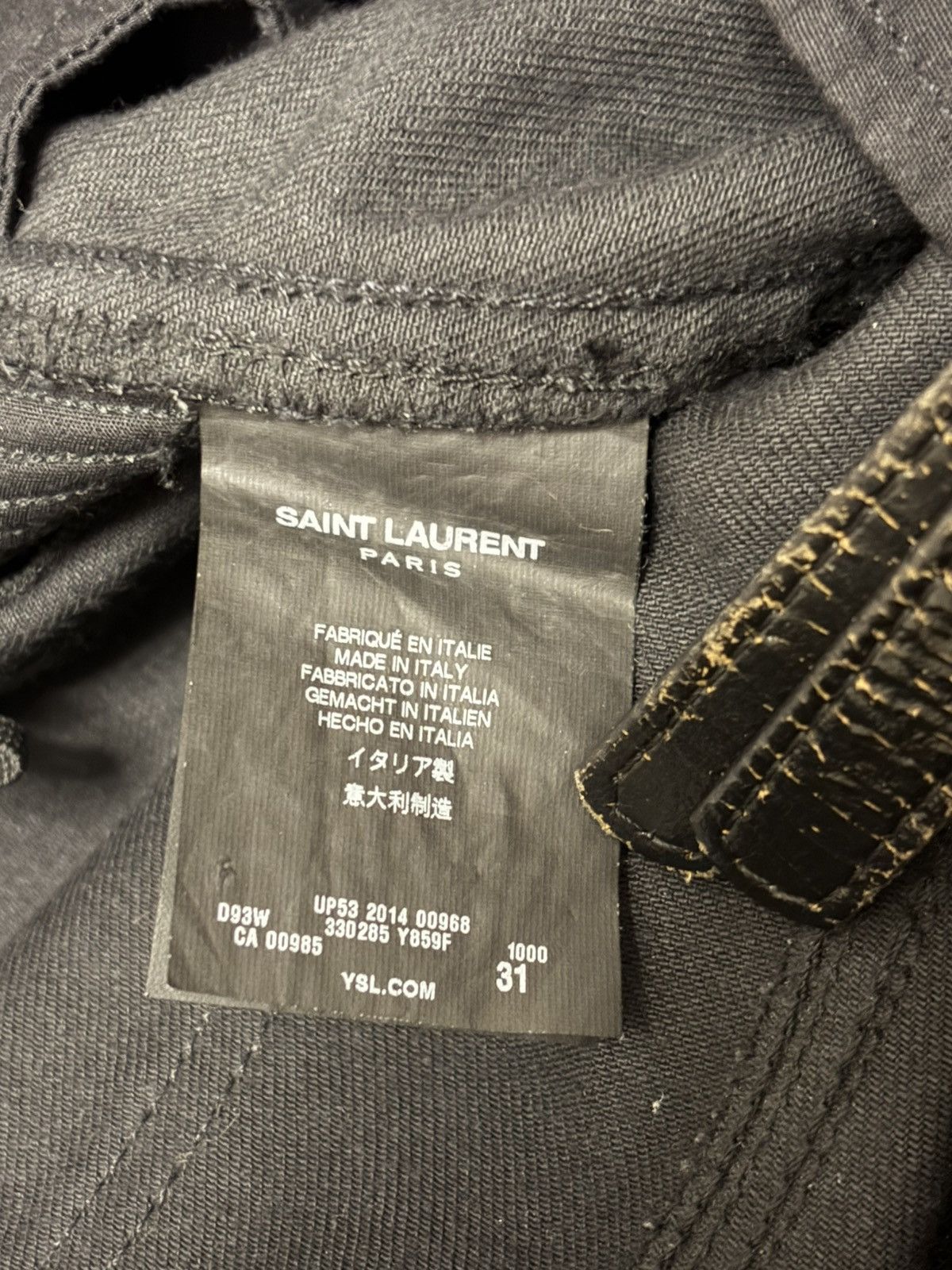 Saint Laurent Paris Saint Laurent SS14 D04 Biker Denim Size US 31 - 11 Thumbnail
