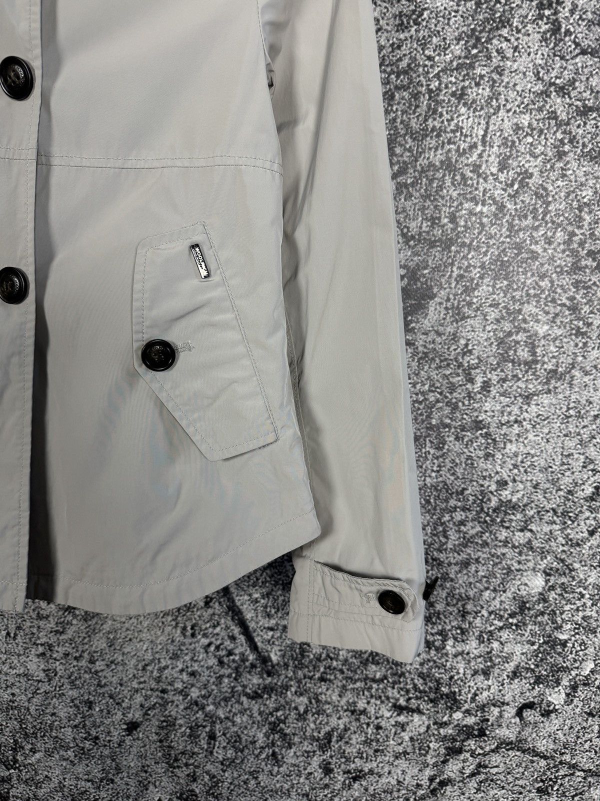 Woolrich Woolen Mills Woolrich John Rich & Bros Short Trench Jacket Buttons Sz 10 Size M / US 6-8 / IT 42-44 - 5 Thumbnail