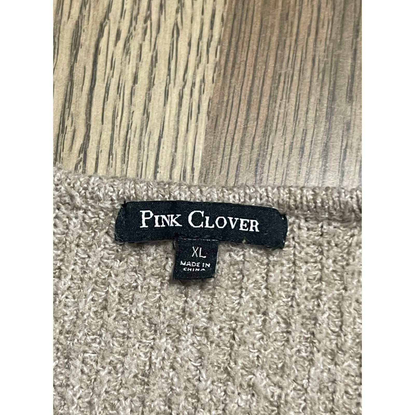 Vintage Pink Clover Cardigan Sweater, Women’s XL, Brown, Open Long Sleeve Knit, Regular Fit, Casual, Fall/Spring/Summer, Women Size XL / US 12-14 / IT 48-50 - 7 Thumbnail