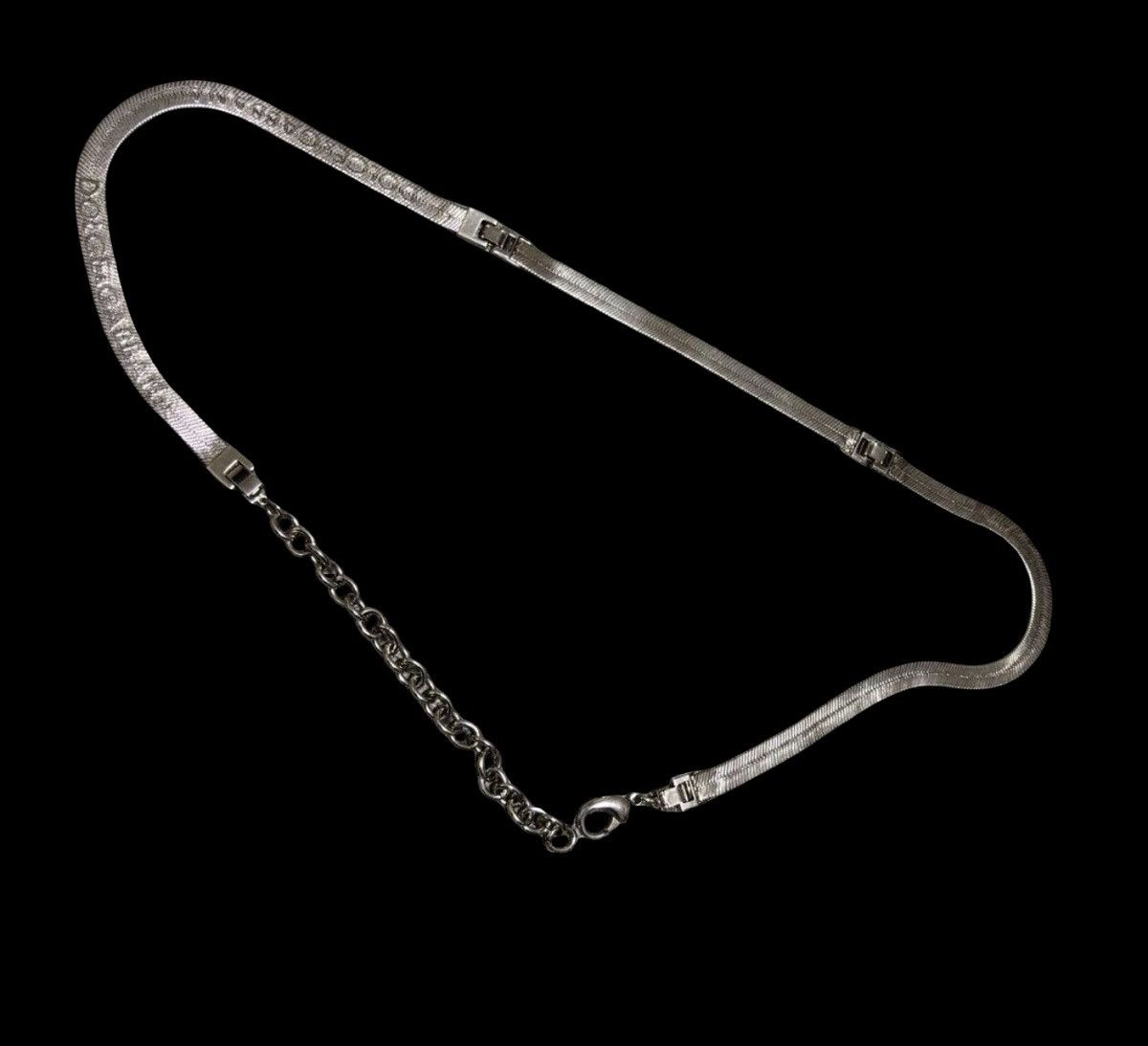 Dolce & Gabbana Dolce&Gabbana Embossed Logo Herringbone Wrap Necklace Size ONE SIZE - 2 Thumbnail