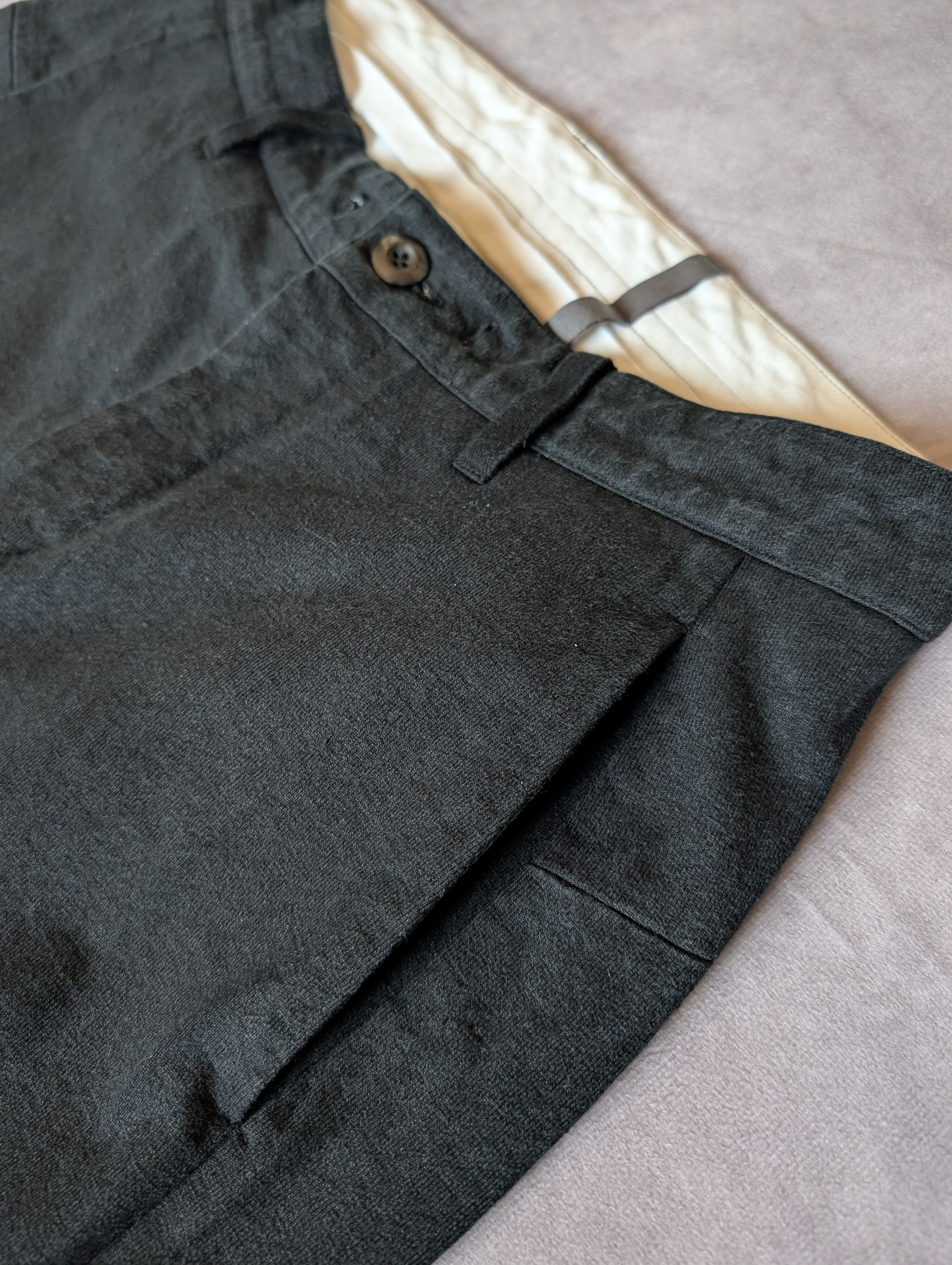 Kazuyuki Kumagai Attachment thick linen stretch pants Size US 32 / EU 48 - 4 Thumbnail