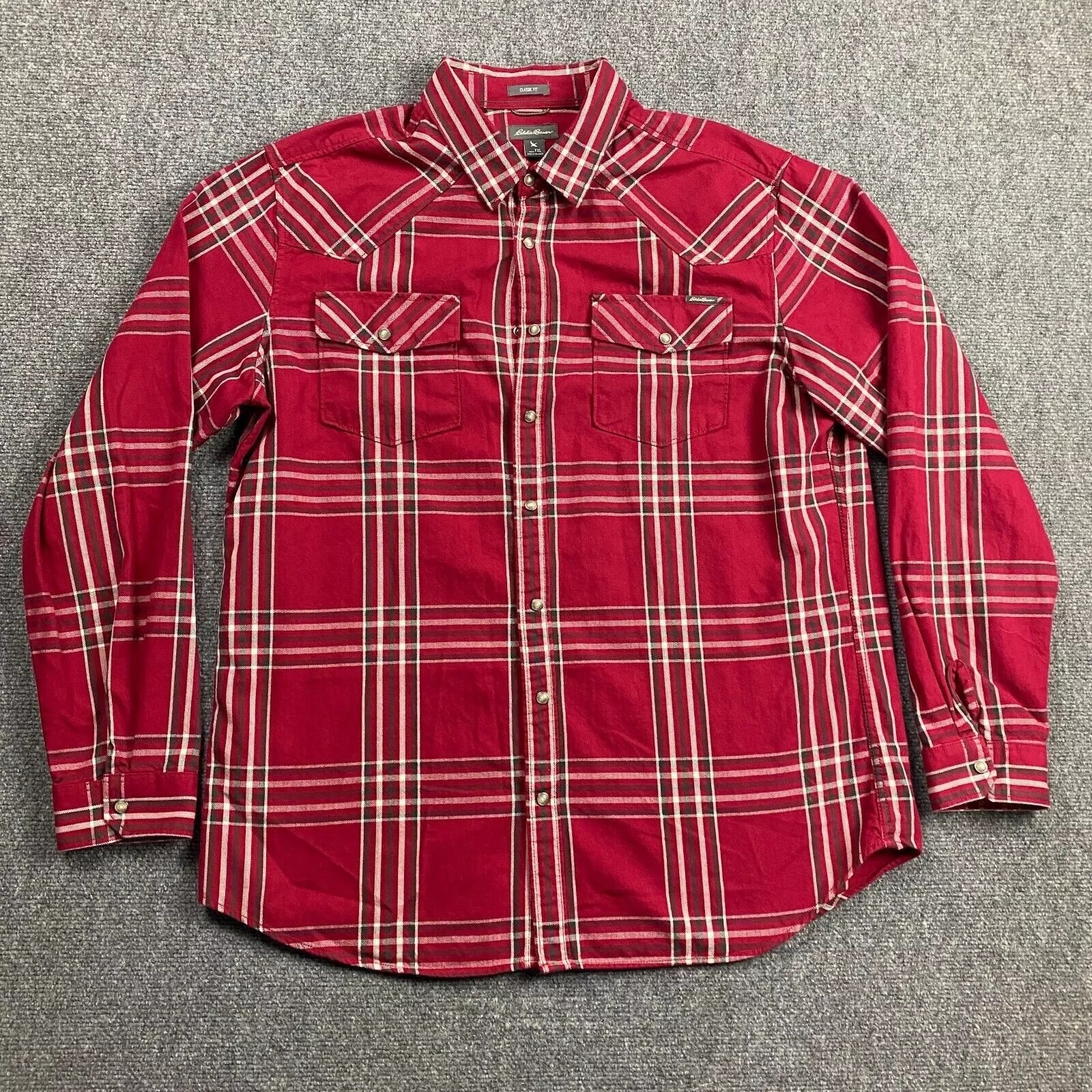 Eddie Bauer Eddie Bauer Shirt Men's TXL Classic Fit Pearl Snap Western Size US XL / EU 56 / 4 - 1 Thumbnail
