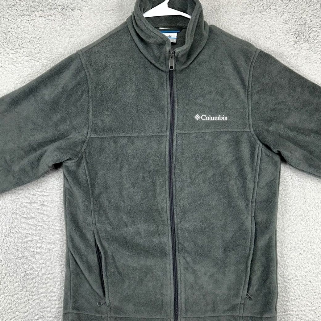 Logo 7 Columbia Fleece Full Zip Jacket Adult Small Gray Pocket Logo Mens Size US S / EU 44-46 / 1 - 2 Thumbnail