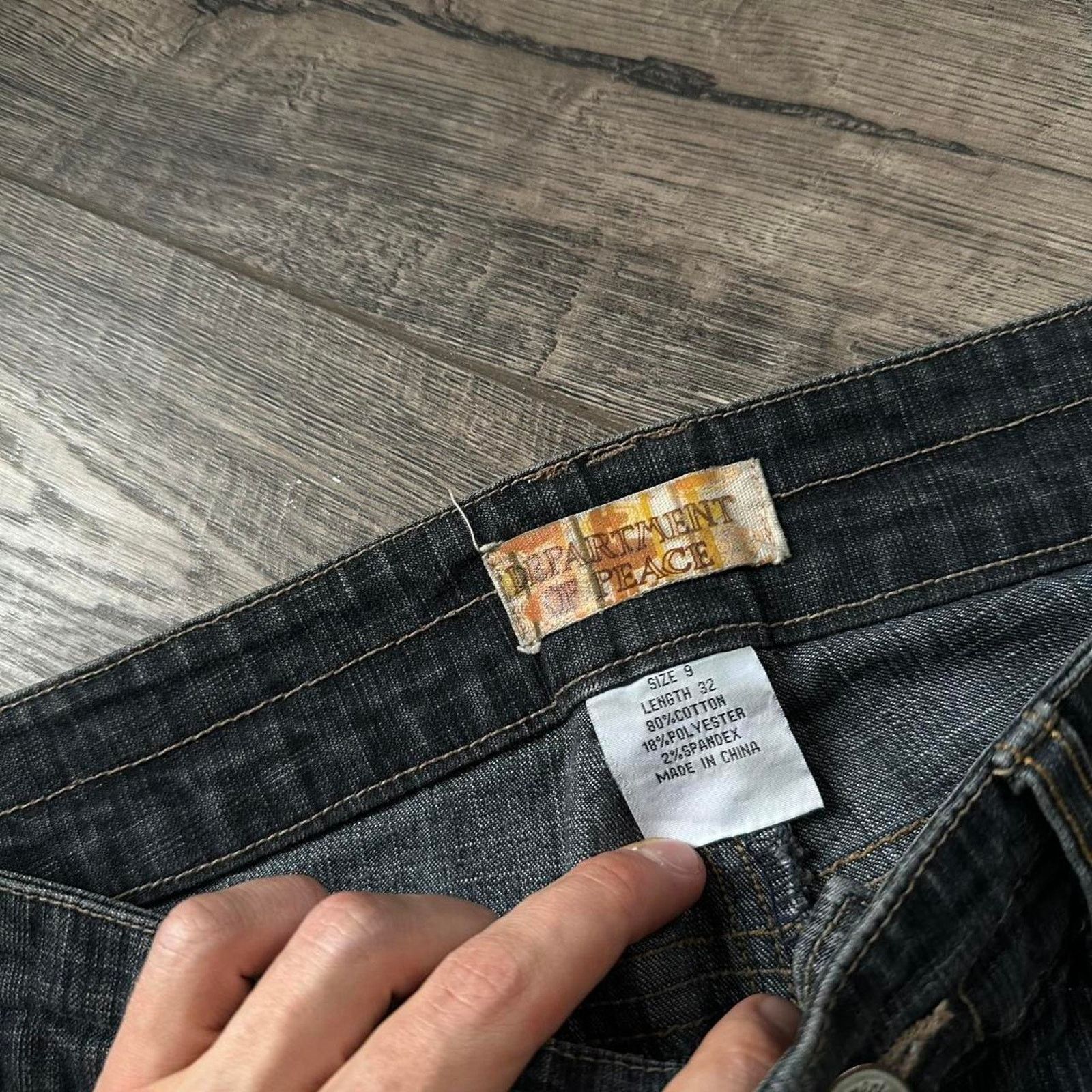 Japanese Brand × Vintage Vintage Indigo Y2K 2000 Low Rise Bootcut Flare Rockstar Jean Size 32" / US 10 / IT 46 - 6 Thumbnail