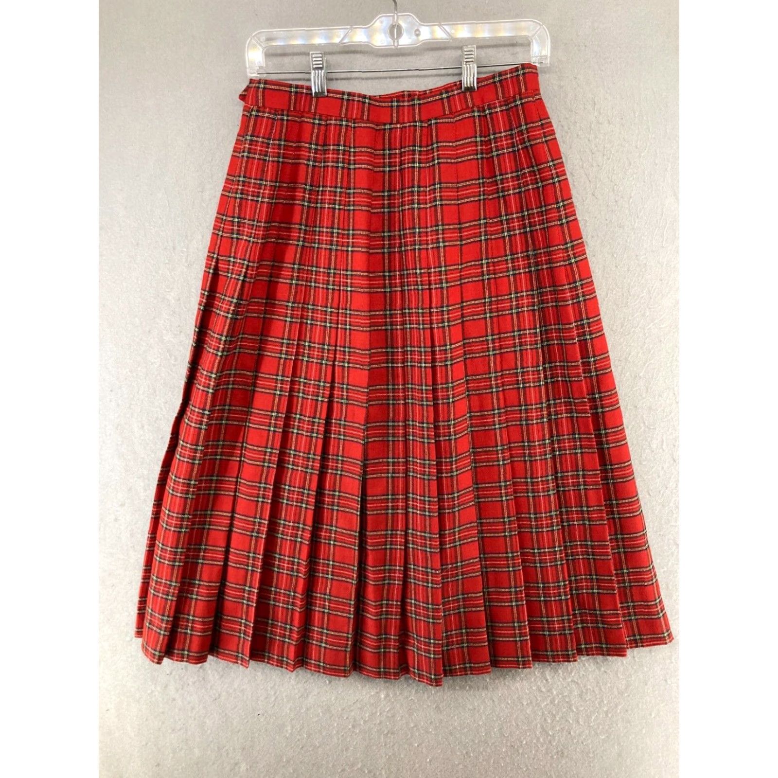 Vintage VINTAGE MICHELE Skirt Womens 12 Red Plaid Midi Pleated 90s Preppy Size 34" / US 12 / IT 48 - 5 Thumbnail