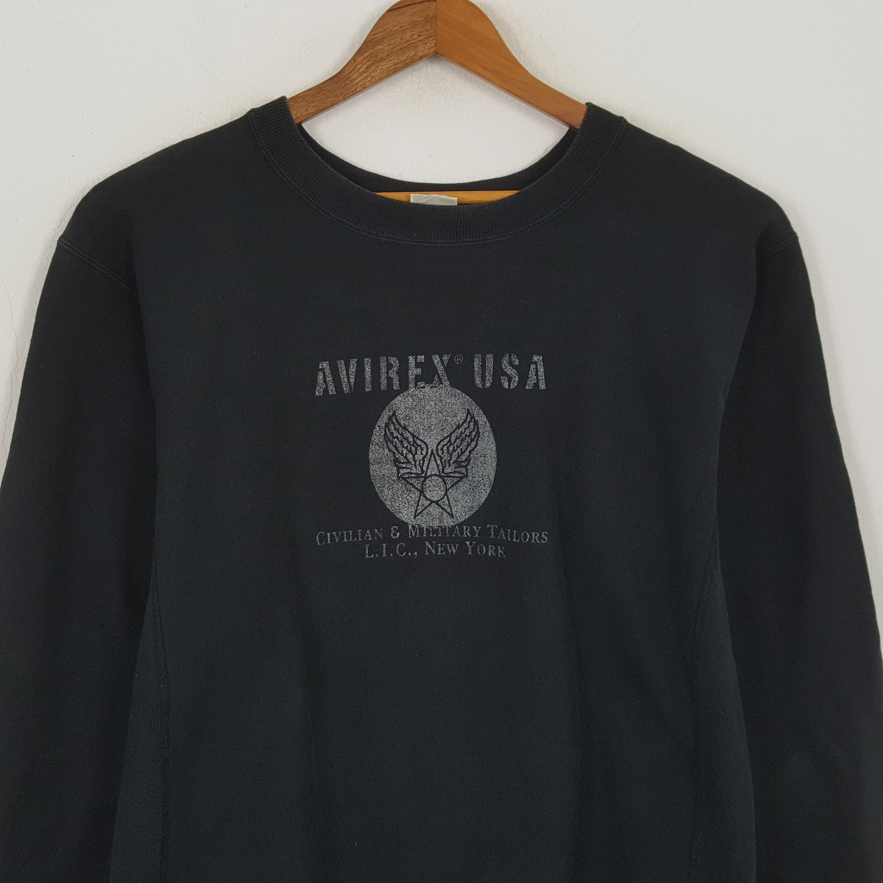 Avirex × Vintage Vintage AVIREX USA American Military Style Sweatshirts Size US L / EU 52-54 / 3 - 2 Thumbnail