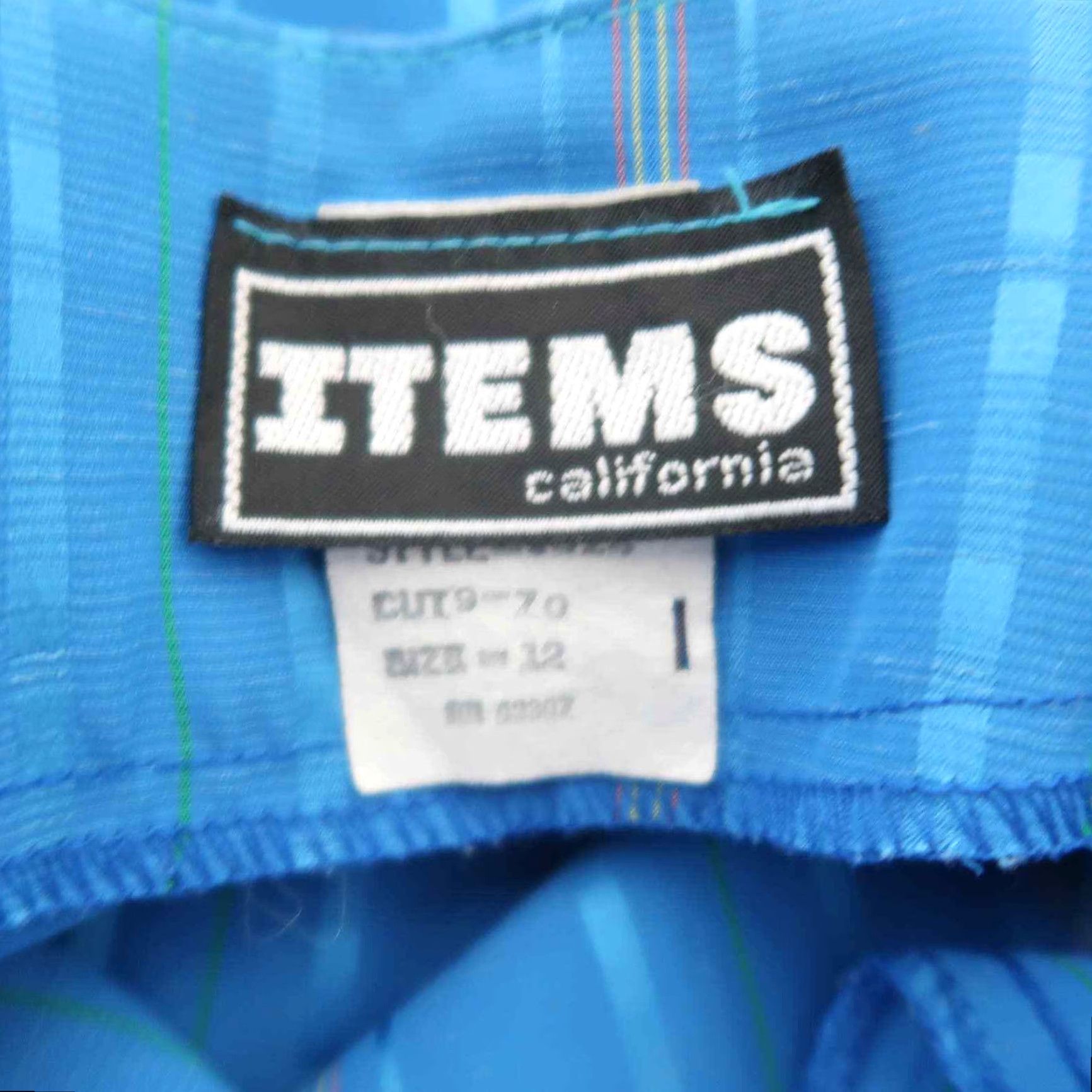 Vintage VINTAGE 80s Blue Striped Midi Blouson Dress 12 Size XL / US 12-14 / IT 48-50 - 6 Thumbnail