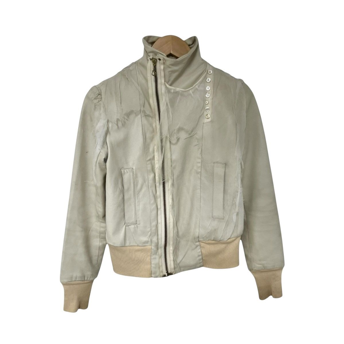 Japanese Brand Aski kataski web leather jacket Size S / US 4 / IT 40 - 1 Thumbnail