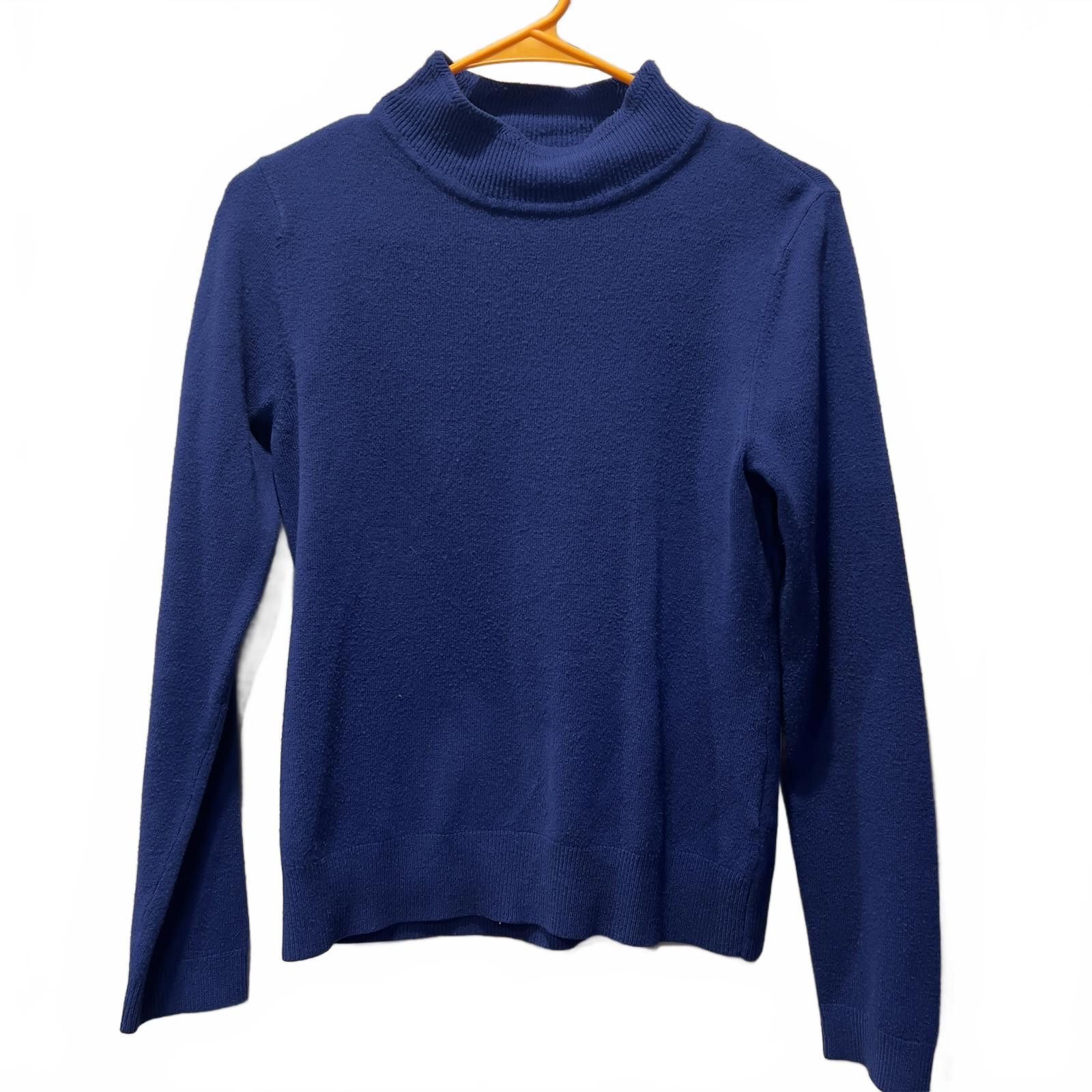 Other Sagharbor Classic Navy Blue Women's Turtleneck Sweater Size S / US 4 / IT 40 - 2 Thumbnail