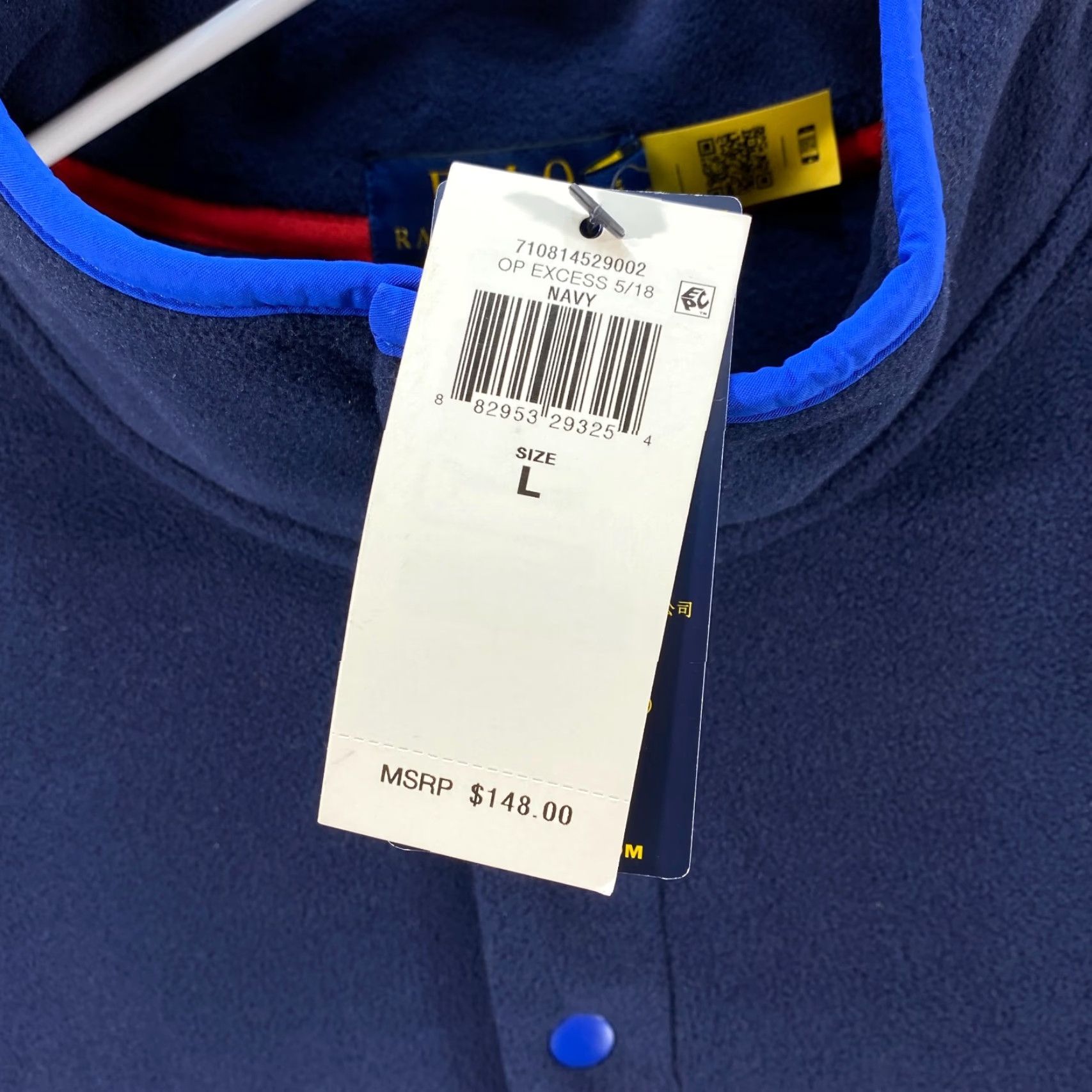 Polo Ralph Lauren Polo Ralph Lauren Jacket Mens L Navy Blue Fleece 1/4 Snap Pullover New Polo Ralph Lauren Fleece Jacket Mens Large Navy Blue 1/4 Snap Pullover Size US L / EU 52-54 / 3 - 4 Thumbnail