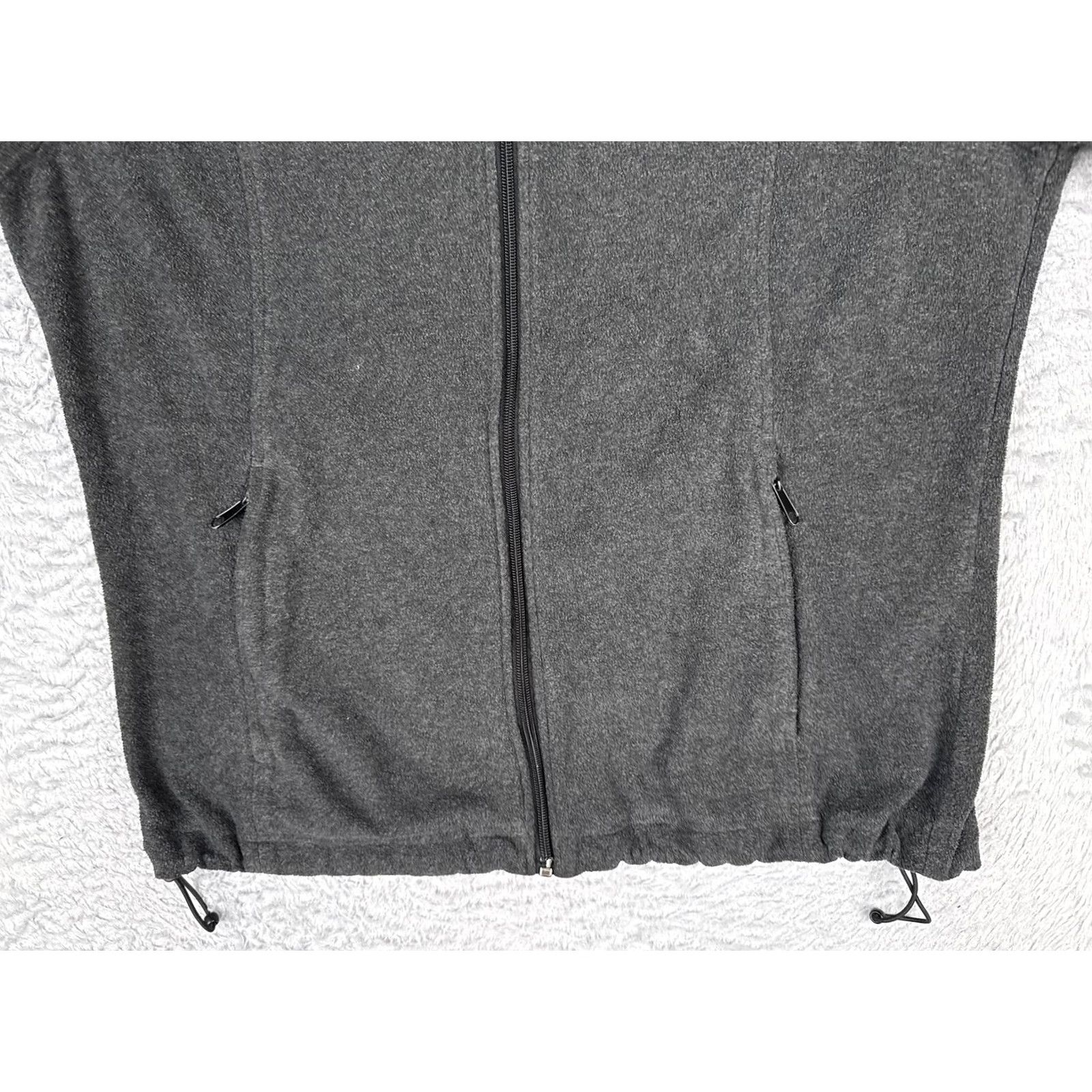Vintage Columbia Fleece Jacket Womens Large Gray Full Zip Pockets Drawcord Hem Warm Size L / US 10 / IT 46 - 5 Thumbnail