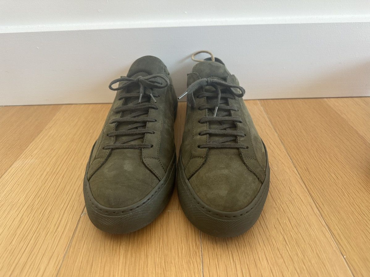 Common Projects Common Projects Achilles Low Sz 44 Dark Green Suede Size US 11 / EU 44 - 2 Thumbnail