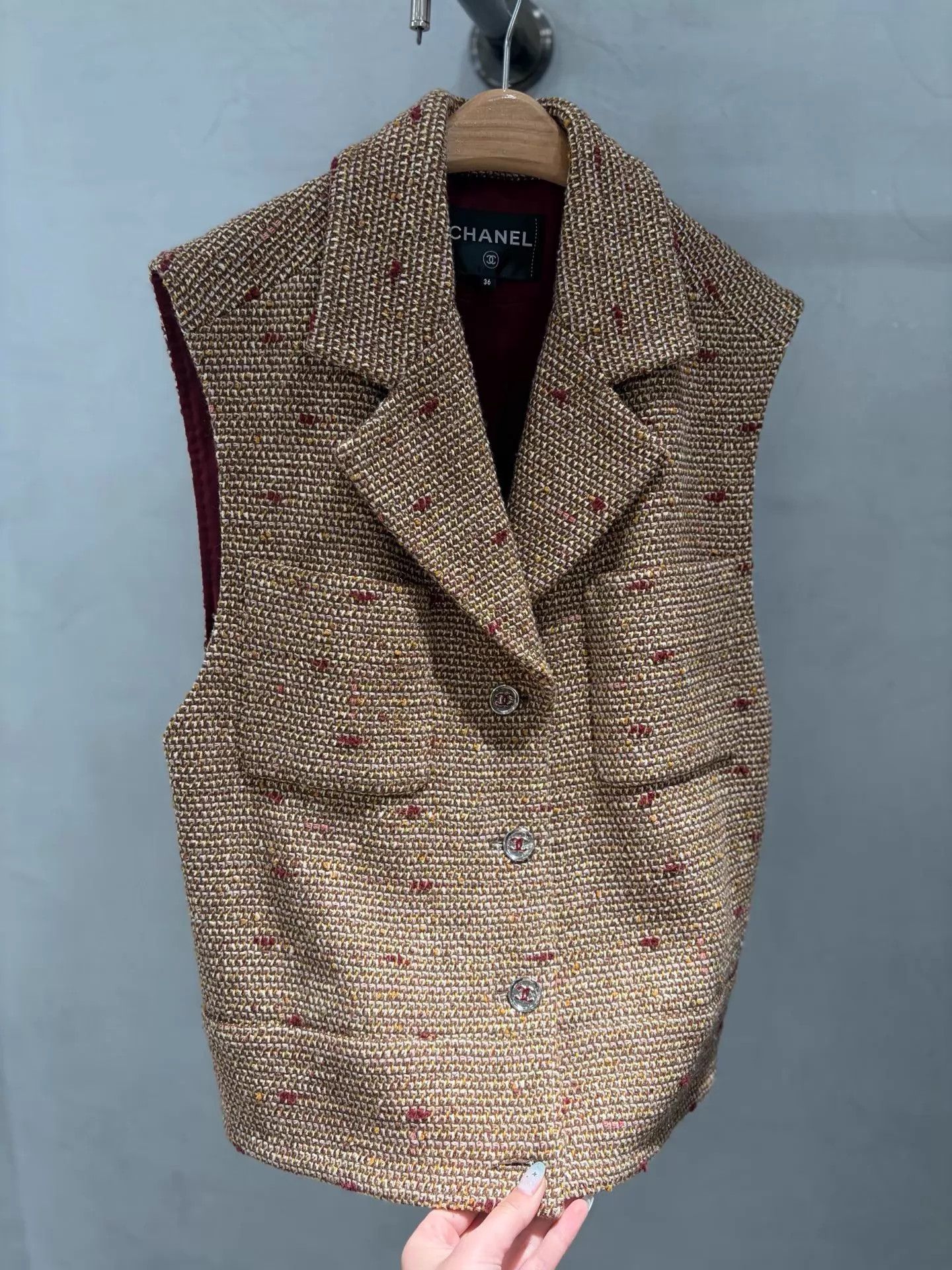 Chanel Chanel 23A Dakar Women's Tweed Vest Deadstock 36 Size XS / US 0-2 / IT 36-38 - 4 Thumbnail