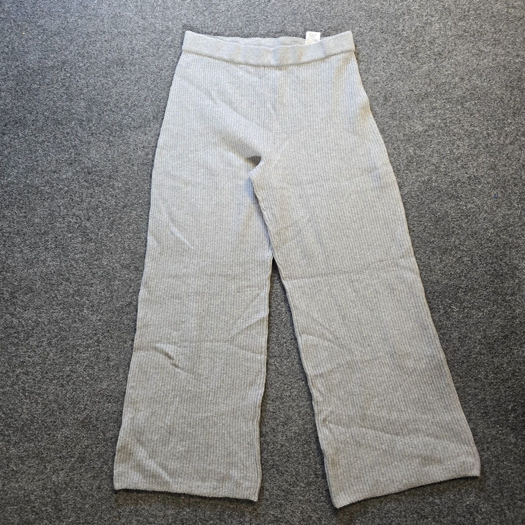 Gap VINTAGE Gap Pants Women Size Large Gray Ribbed Chunky Knit Pull On Lounge Casual Comfort Size 36" / US 14 / IT 50 - 2 Thumbnail