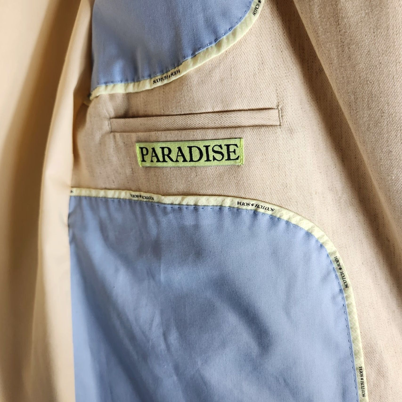 Scotch & Soda Scotch & Soda Mens L Summer Edition Unconstructed Double Breasted Blazer Size 42R - 6 Thumbnail