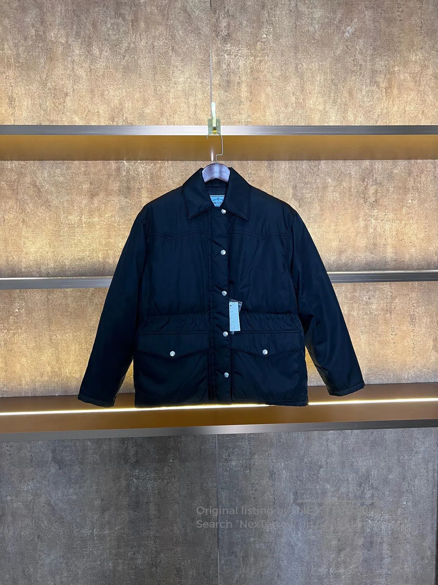 Prada Prada Nylon down jacket with triangular emblem on the back Size M / US 6-8 / IT 42-44 - 1 Thumbnail