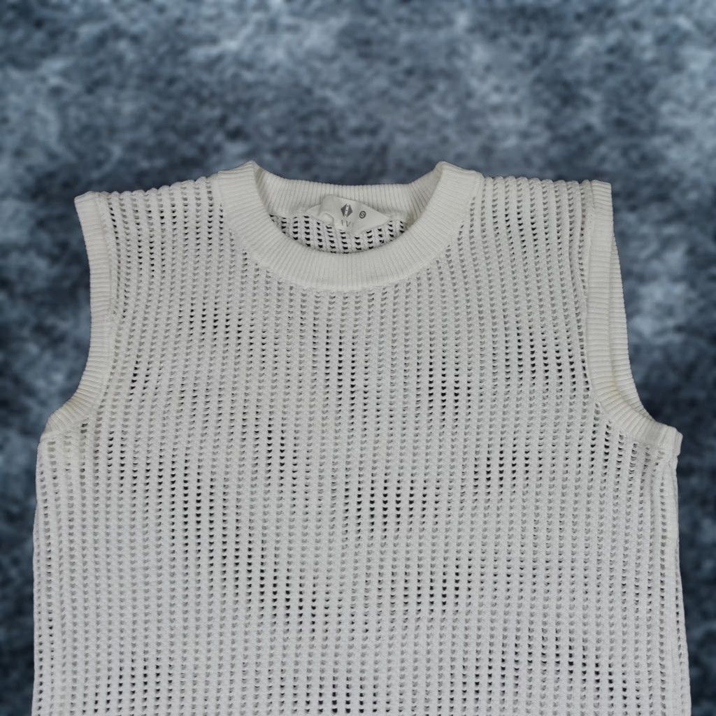 Tavik TAVI Dress Maxi Tank White Open Knit Sleeveless Midi Casual Summer Beach Womens S Small Size S / US 4 / IT 40 - 1 Thumbnail