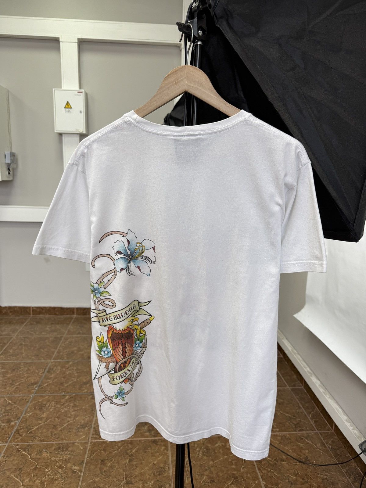 Christian Audigier × Ed Hardy 🇺🇸 Vintage 90s Big Buddha Forever ED Hardy Style t-shirt hype Size US M / EU 48-50 / 2 - 2 Thumbnail