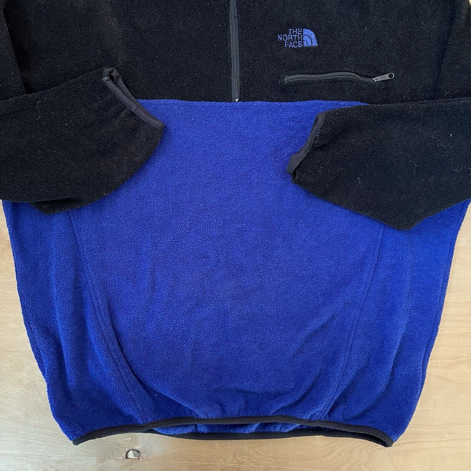 The North Face × Vintage Vintage North Face Jacket Blue Black 90s 1/4 Zip Lightweight Size US M / EU 48-50 / 2 - 6 Thumbnail