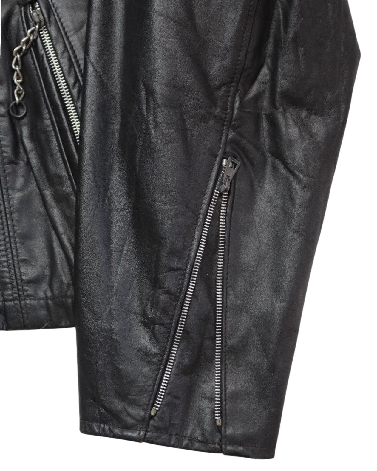 Schott 1980S SCHOTT NYC BLACK CAFE RACER LEATHER JACKET Size US XL / EU 56 / 4 - 5 Thumbnail