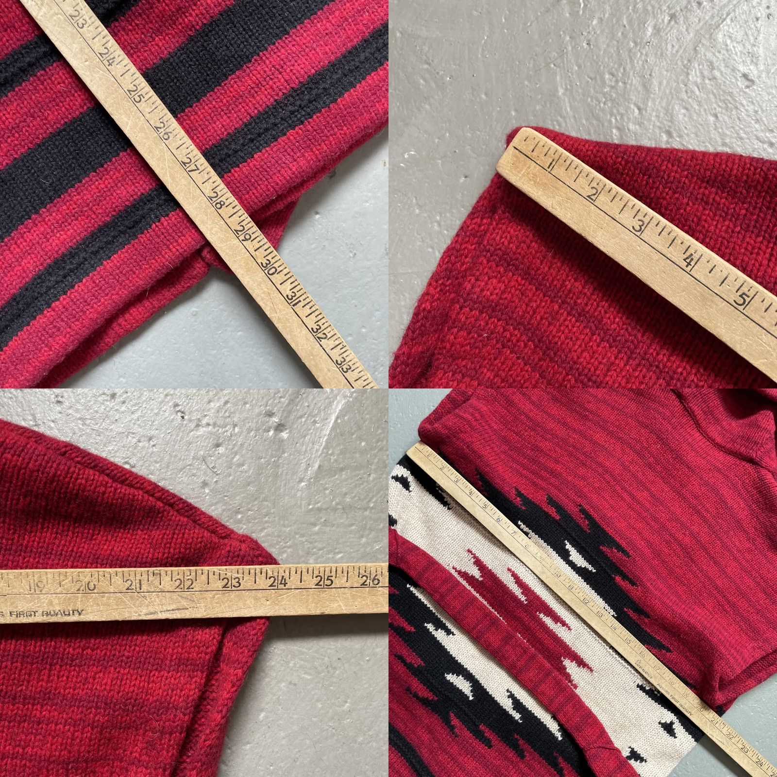 Ralph Lauren Vintage Ralph Lauren Aztec Navajo Southwestern Wool Knit Shawl Sweater M Women’s Size M / US 6-8 / IT 42-44 - 8 Thumbnail