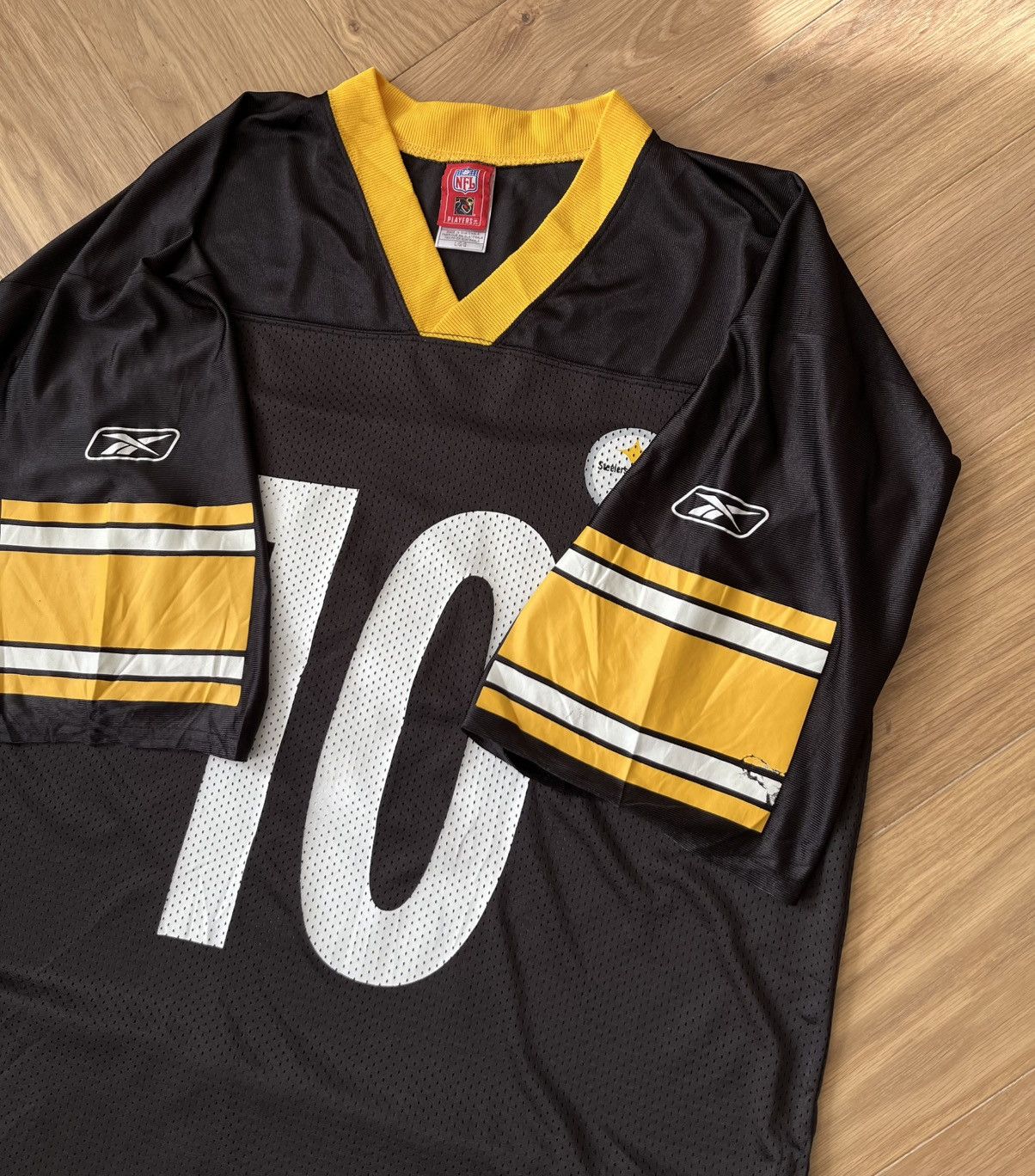 Reebok Pittsburgh Steelers #10 Santonio Holmes Reebok NFL Jersey L Size US L / EU 52-54 / 3 - 7 Thumbnail