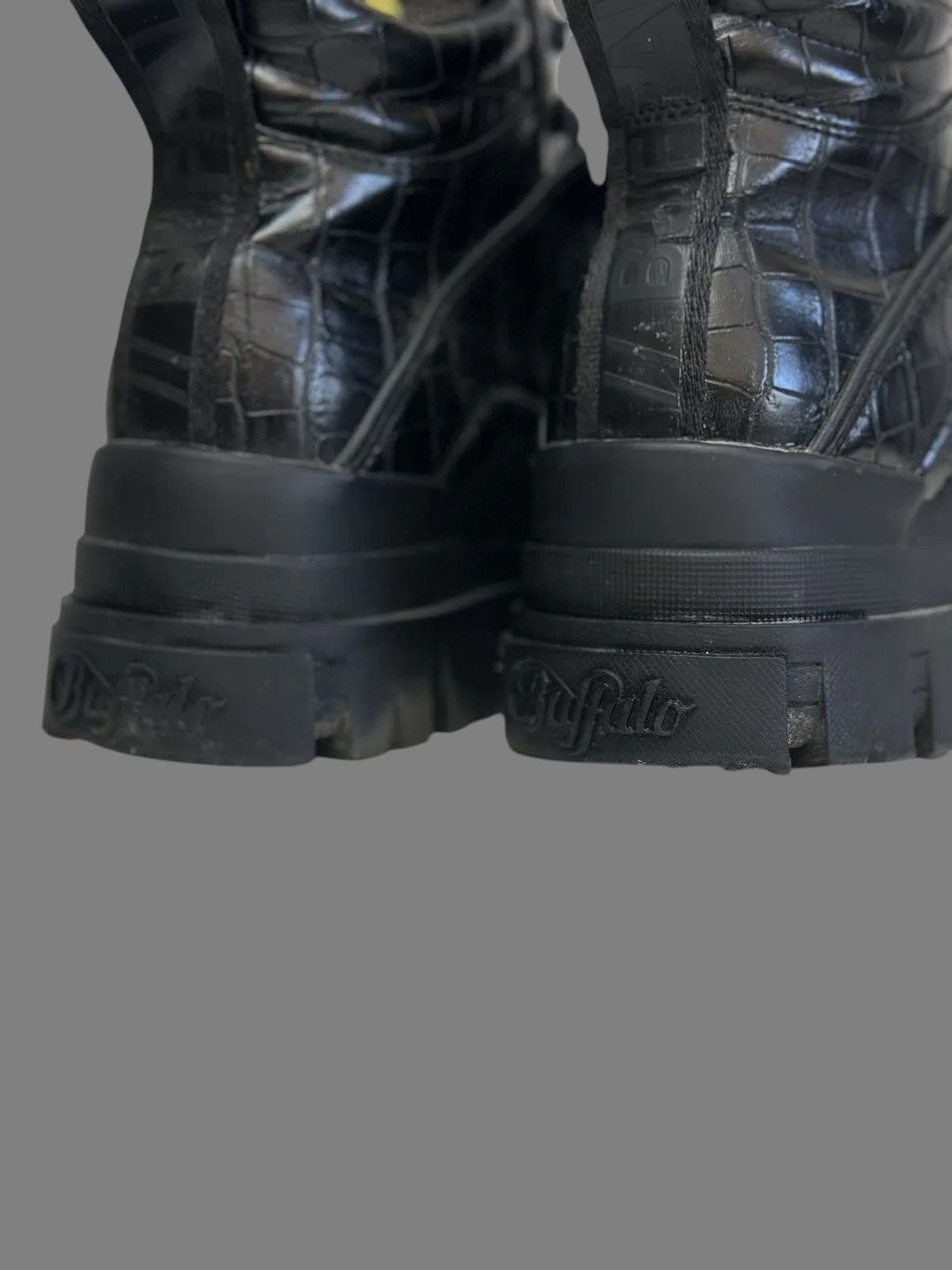 New Rock Buffalo Black Platform Boots Y2K Chunky Clubwear Style Size US 9 / IT 39 - 12 Thumbnail