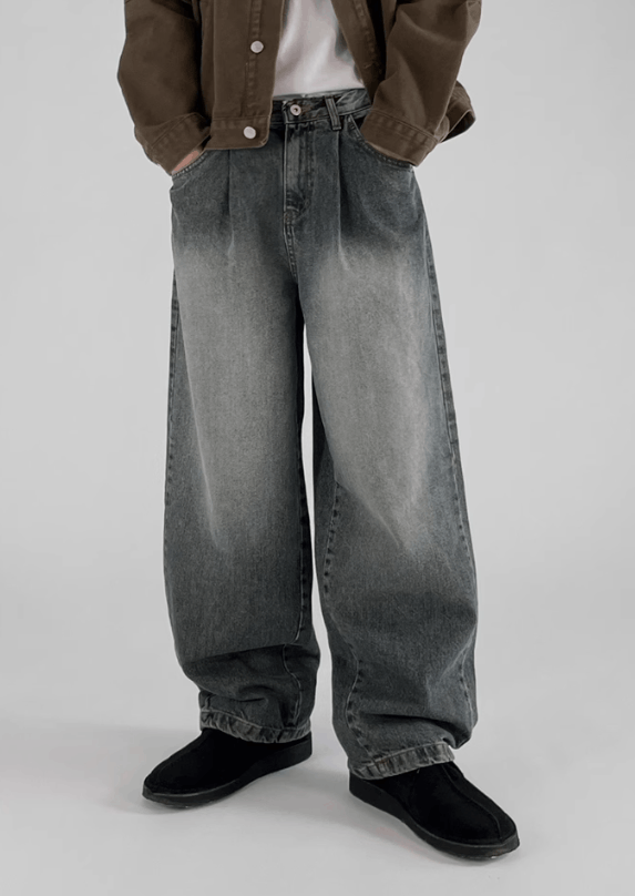 Japanese Brand × Jean Vintage blue washed distressed loose gradient jeans Size US 32 / EU 48 - 2 Thumbnail