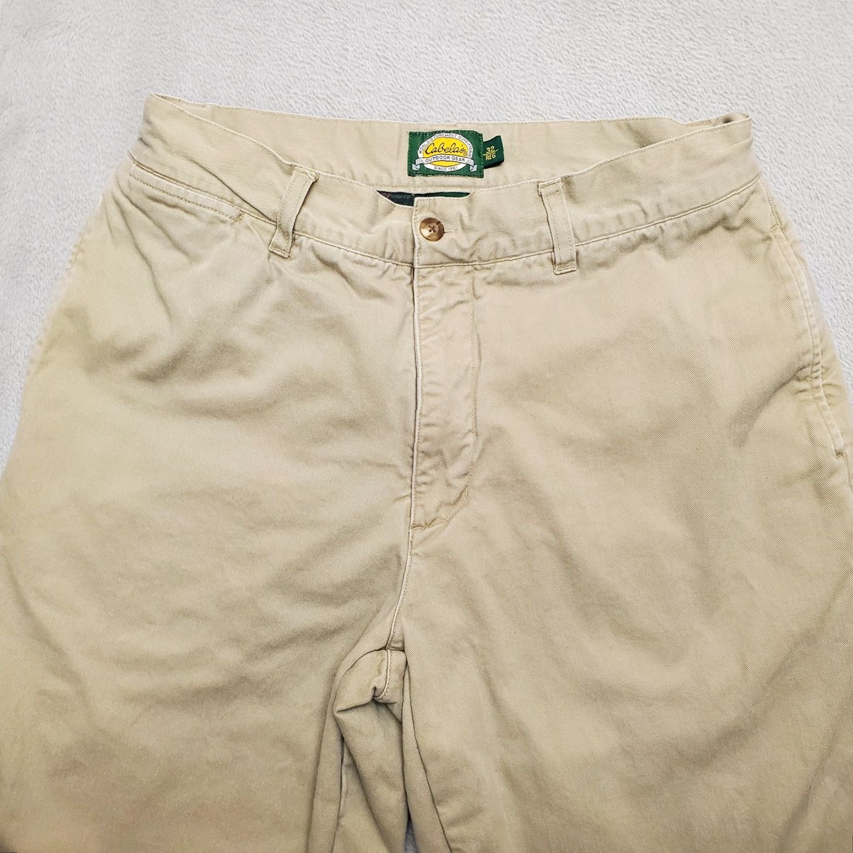 Vintage Cabela's Flannel Lined Pants Womens 32 R Khaki Casual Up North Cabin Casual Pants Size 24" / US 00 / IT 34 - 5 Thumbnail