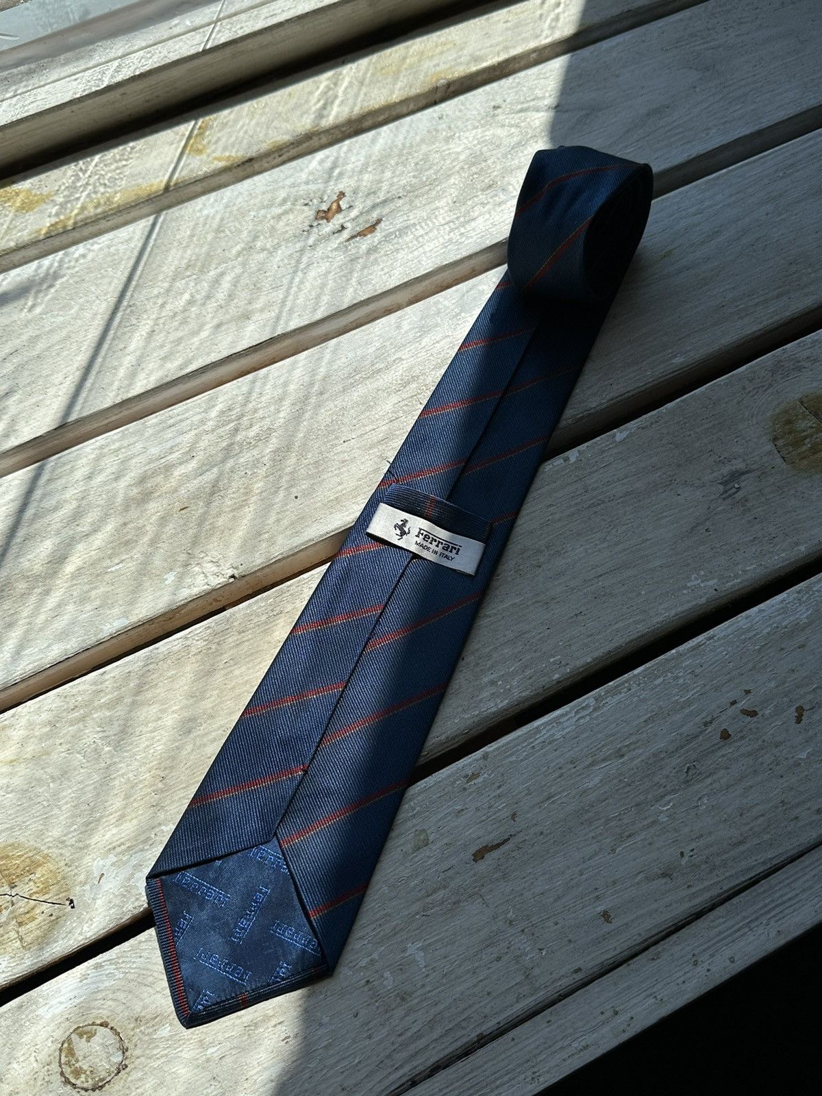Ferrari × Formula 1 × Vintage Tie Ferrari Monogram vintage 90s With logo formula 1 rare Size ONE SIZE - 1 Thumbnail