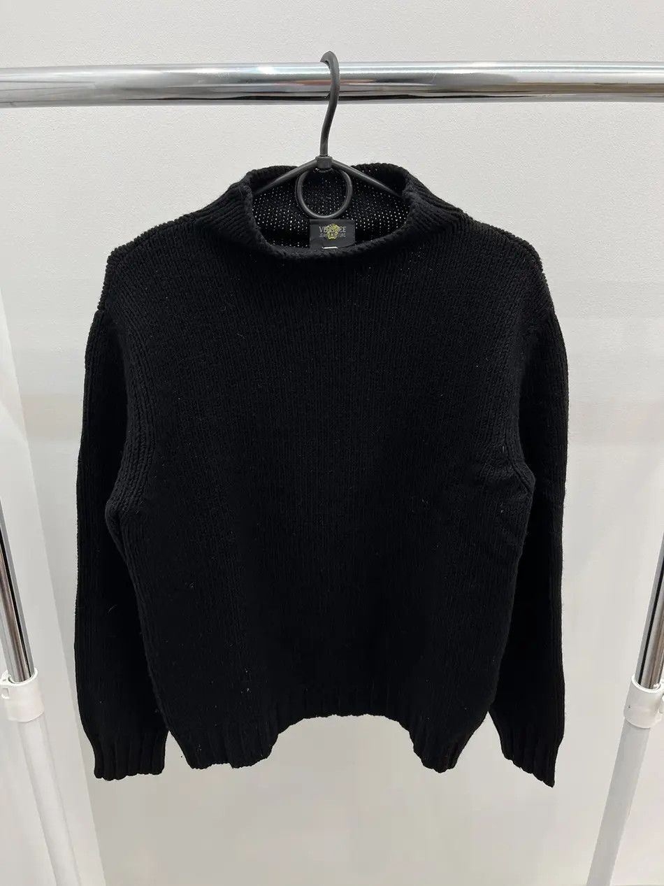 Versace Vintage Versace Jeans Couture High Neck Knit Sweater Size US M / EU 48-50 / 2 - 1 Thumbnail