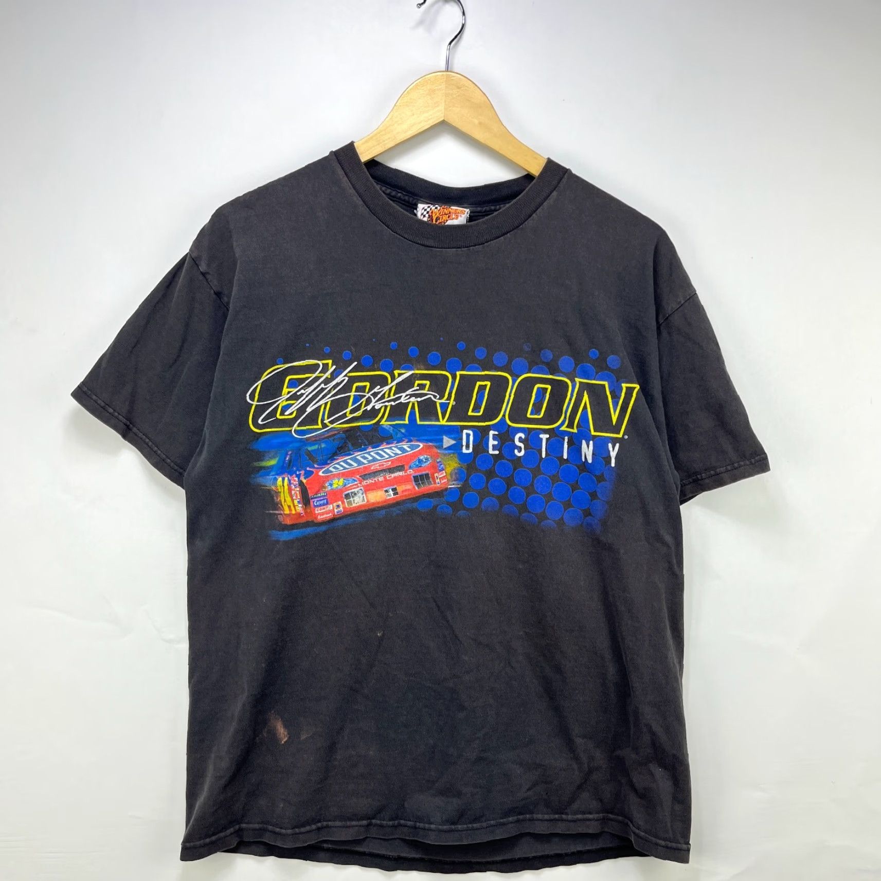 NASCAR VINTAGE NASCAR Jeff Gordon Sun Faded T Shirt Large Racing Mens Black Size US L / EU 52-54 / 3 - 2 Thumbnail