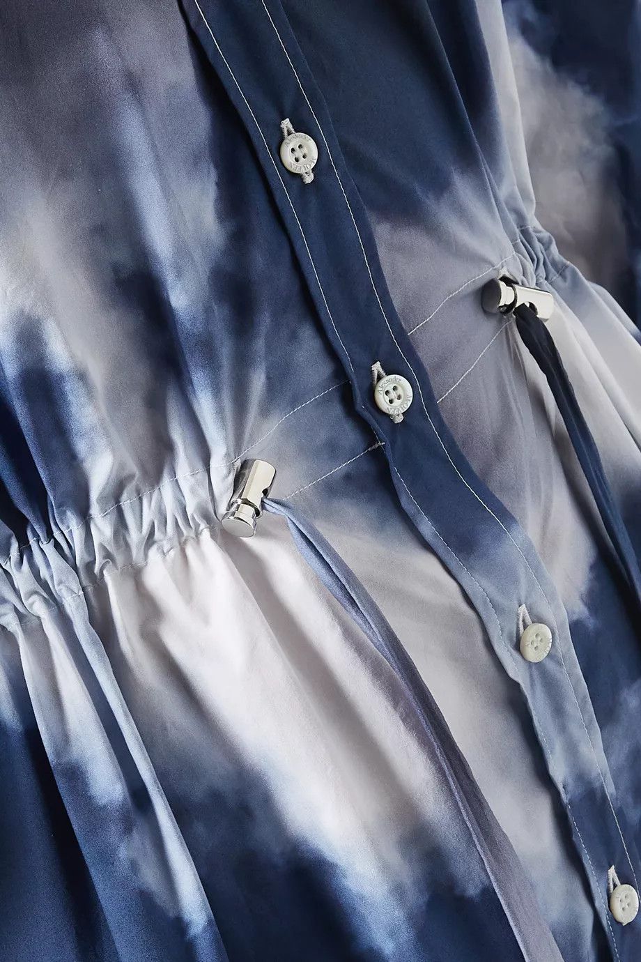 Alexander McQueen o1y0325 Shirt Mini Dress in Blue & White Size M / US 6-8 / IT 42-44 - 4 Thumbnail