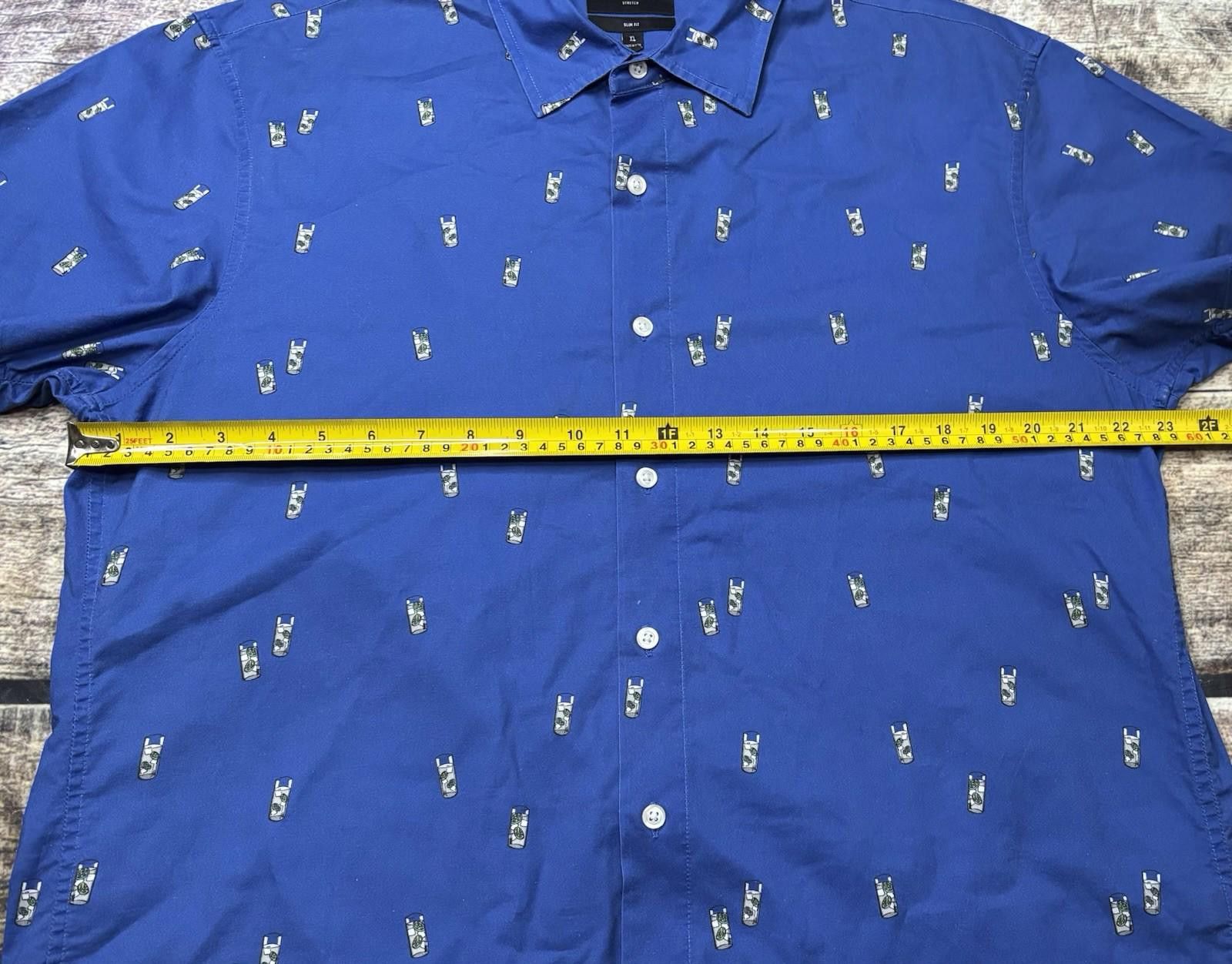 Bonobos Bonobos Shirt Mens XL Slim Fit Mojito All Over Print Button Size US XL / EU 56 / 4 - 9 Thumbnail