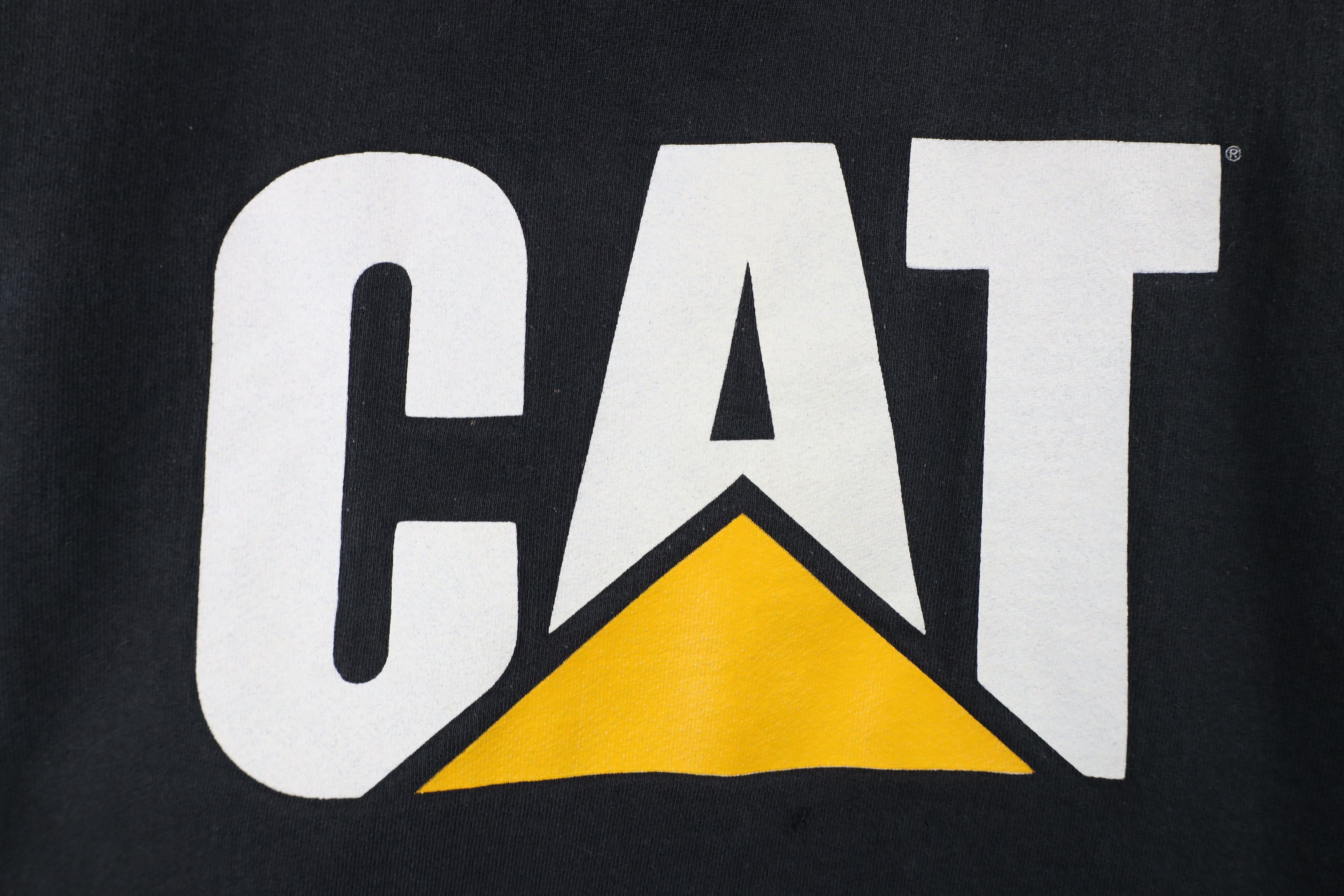 Caterpillar × Vintage Vintage 90s Cat Caterpillar Out Big Logo Sweatshirt USA Size ONE SIZE - 4 Thumbnail
