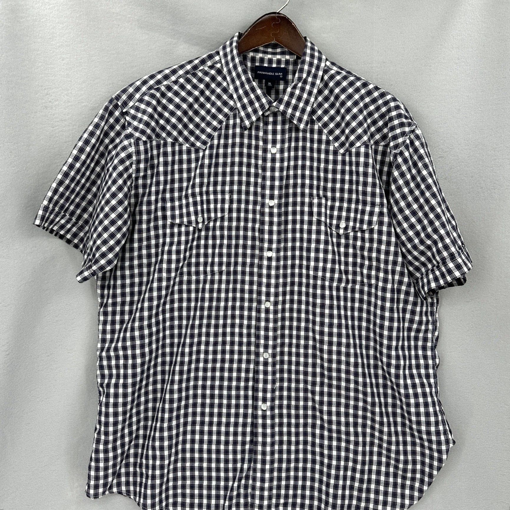 Vintage VINTAGE Panhandle Slim Pearl Snap Shirt Mens XL Rodeo Cowboy Plaid Western Blue Gingham Size US XL / EU 56 / 4 - 2 Thumbnail