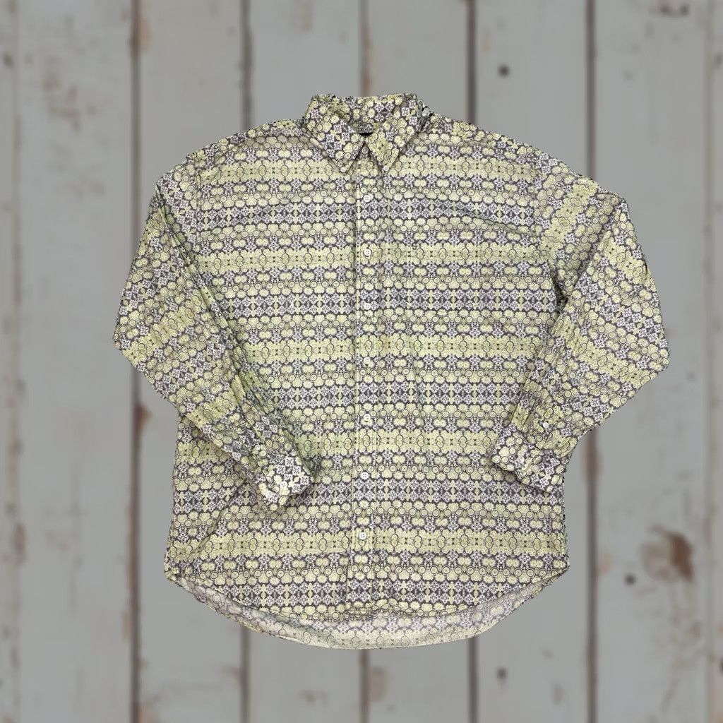 Stetson Stetson Western Shirt XL Long Sleeve All Over Print Geometry Pattern Green Button-Up Mens Size US XL / EU 56 / 4 - 1 Thumbnail